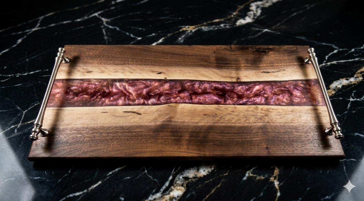 handcrafted charcuterie board with metal handles.png