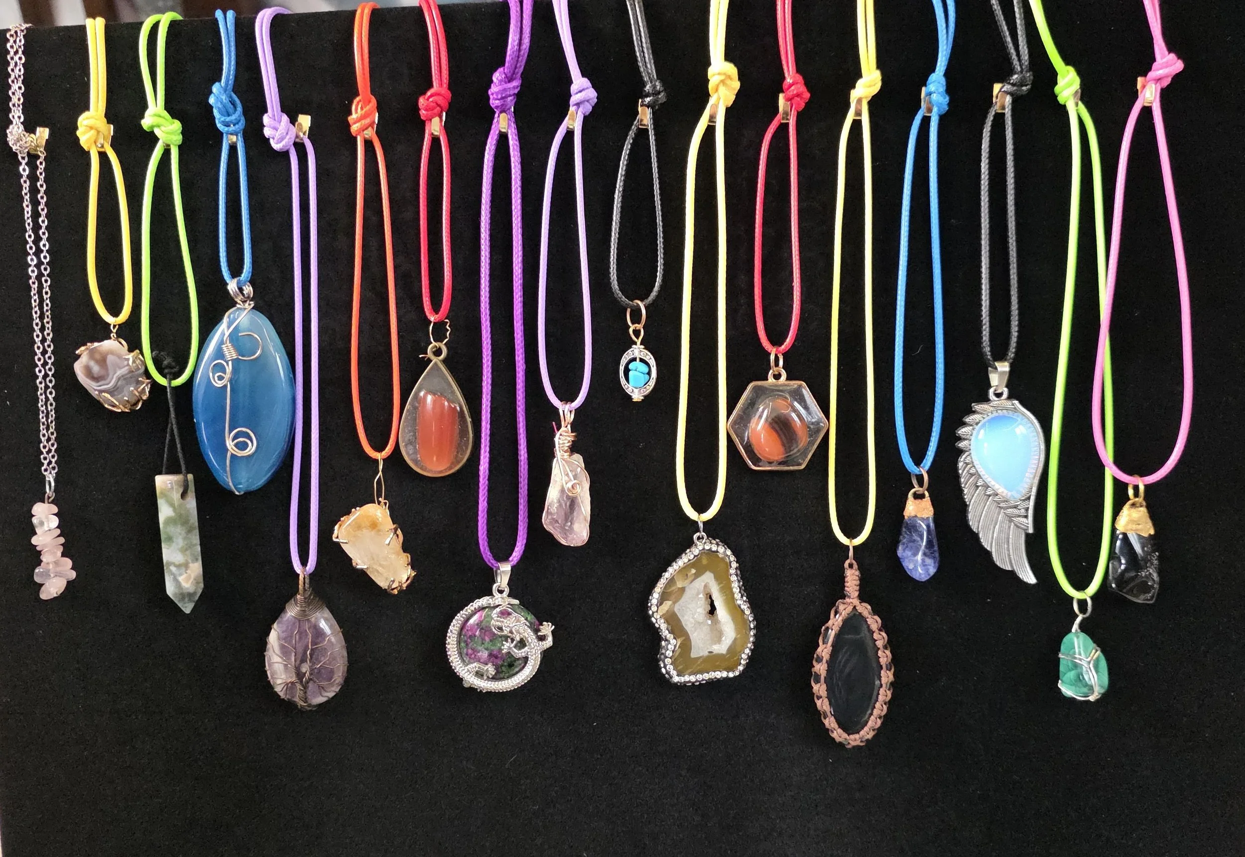 Crystal Bezel Pendants