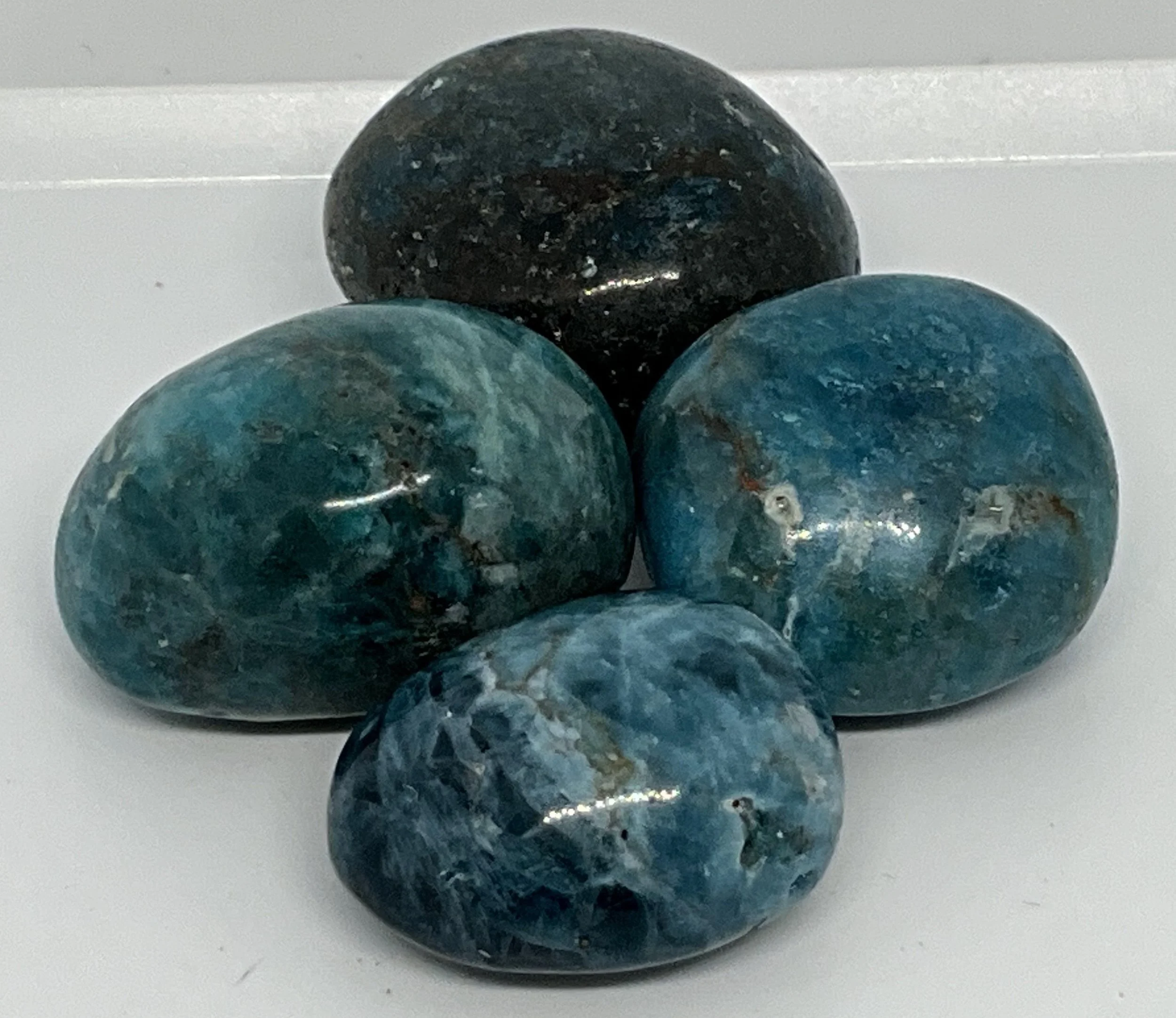 Blue Apatite Tumbles