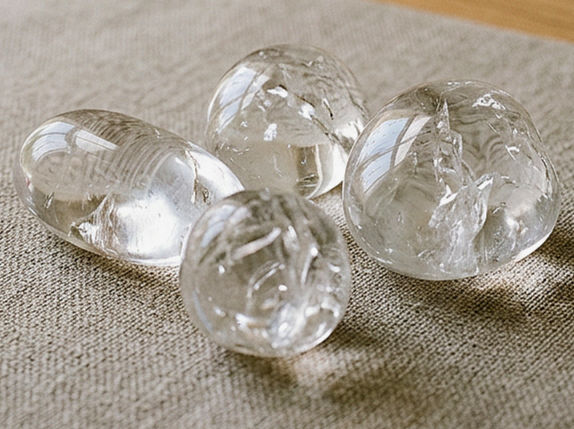 Crackle/Ice & Fire Quartz Tumbles