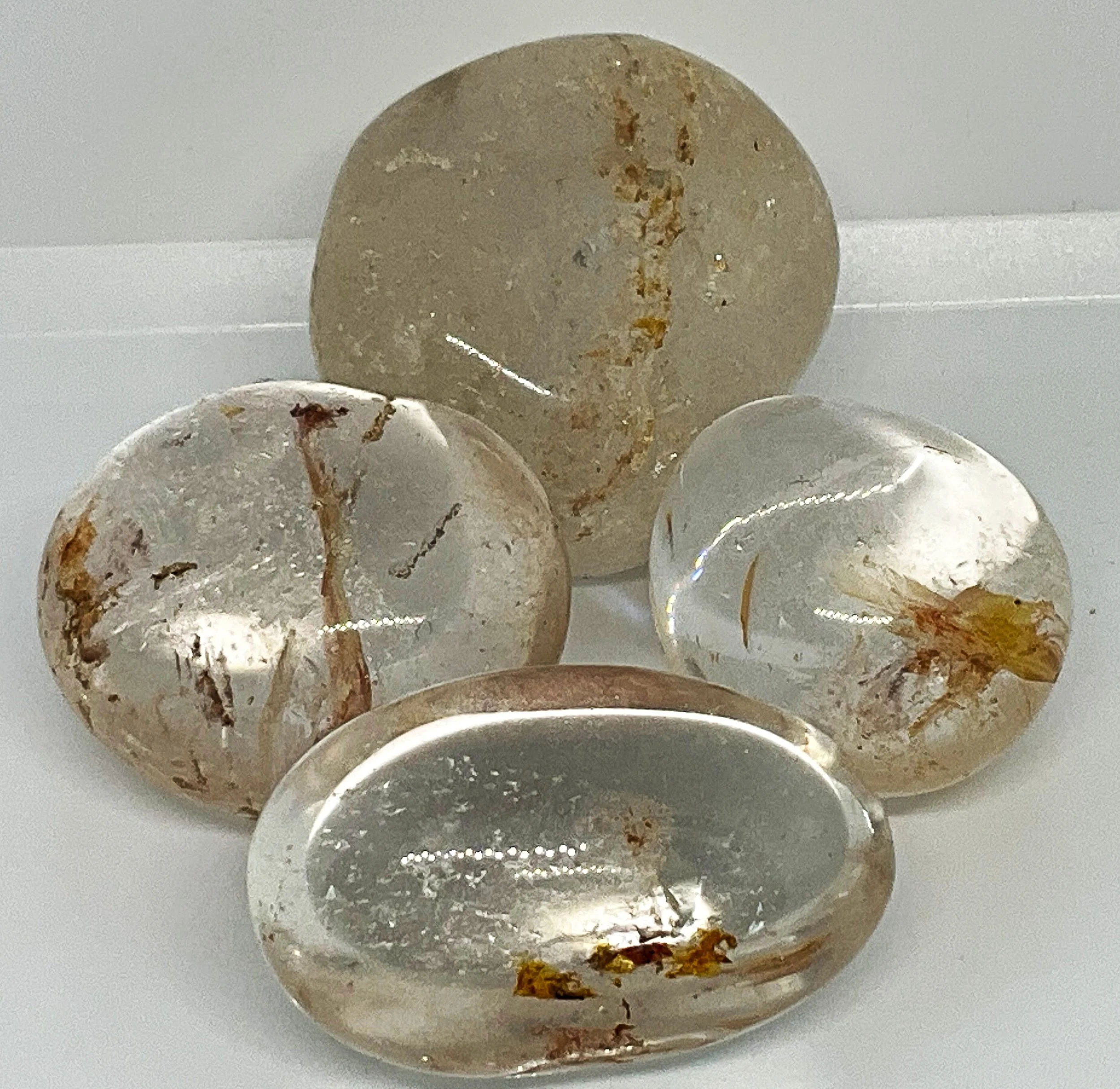 Quartz w/ Pyrite Inclusions Tumbles