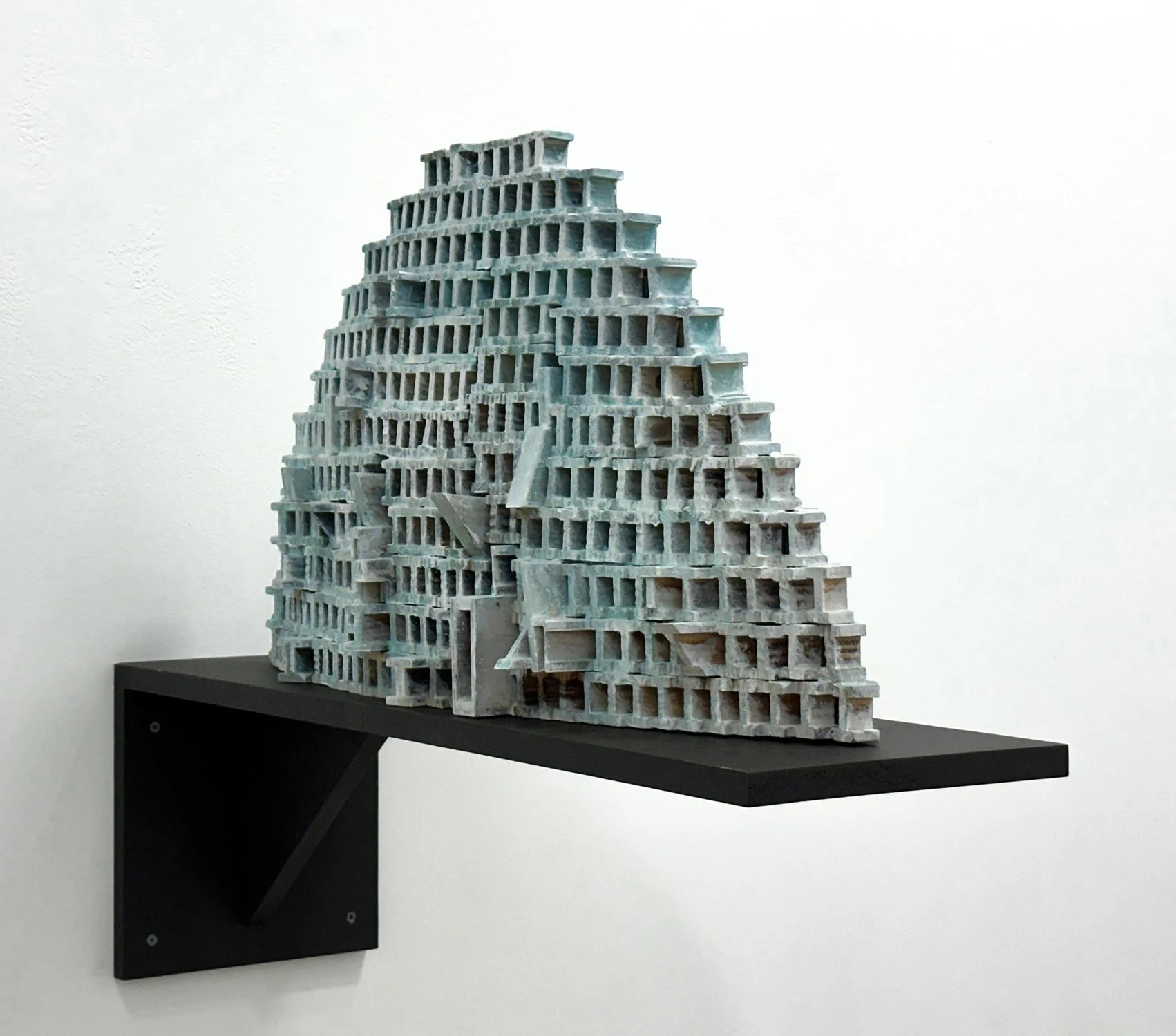 Thomas Sleet
TEMPLE OF SILENCE [PROTOTYPE], 2026
Wood, acrylic, charring, marble dust
15.5 H x 12.5 W x 33 D in. (39.4 x 31.8 x 83.8 cm)