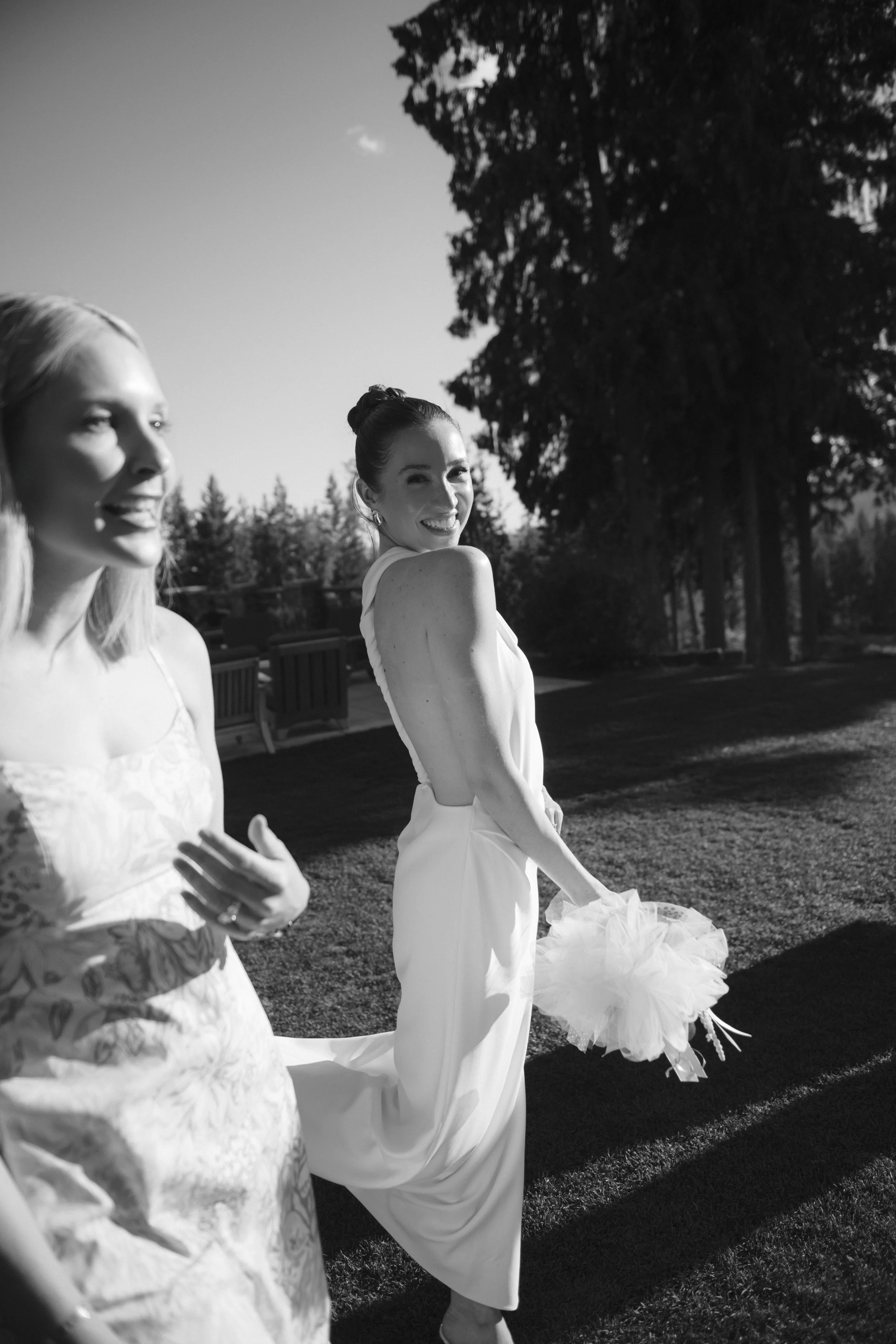 Happy bridesmaids in Montana