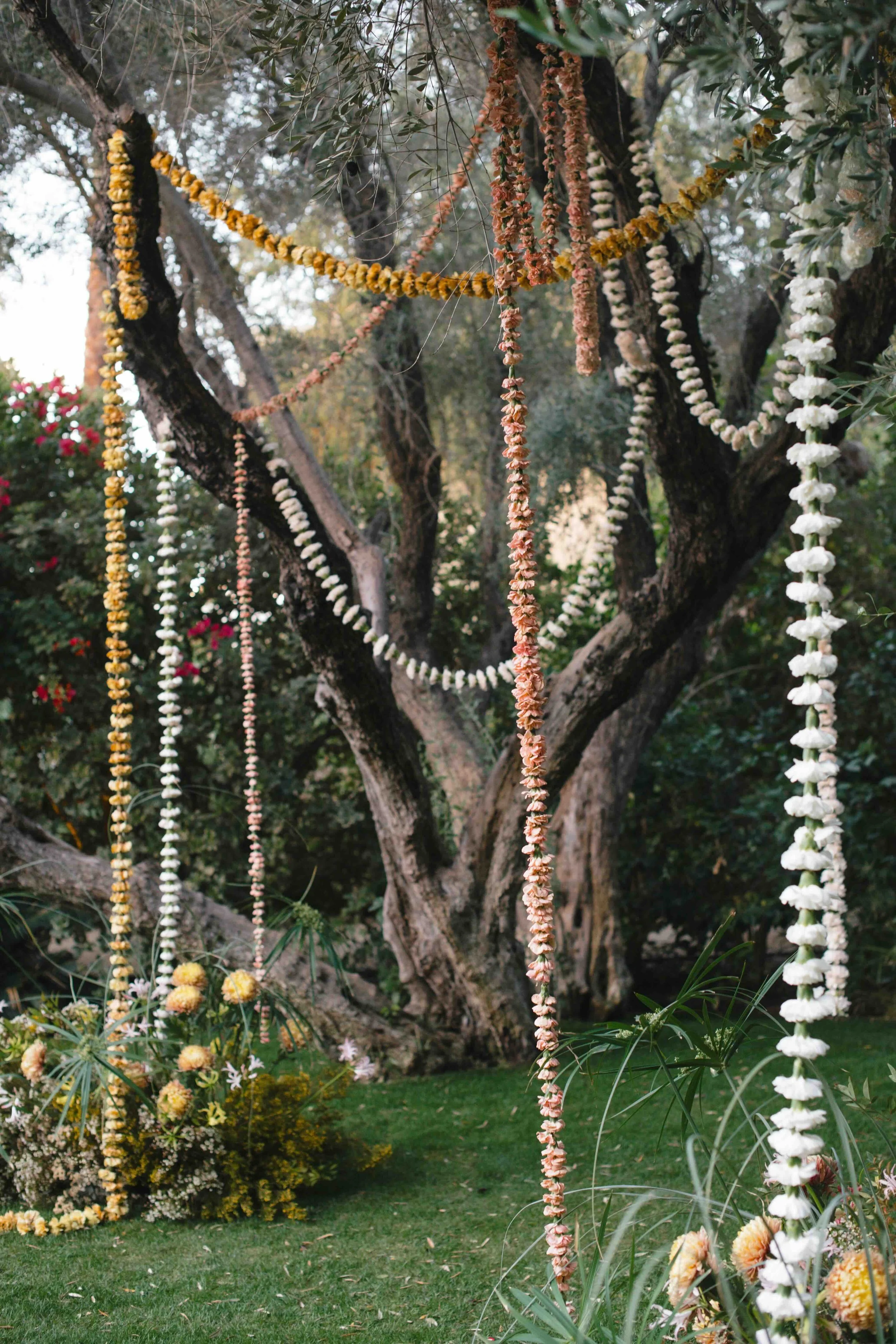 Outdoor floral wedding in Palm Springs, California produced by Bash Please