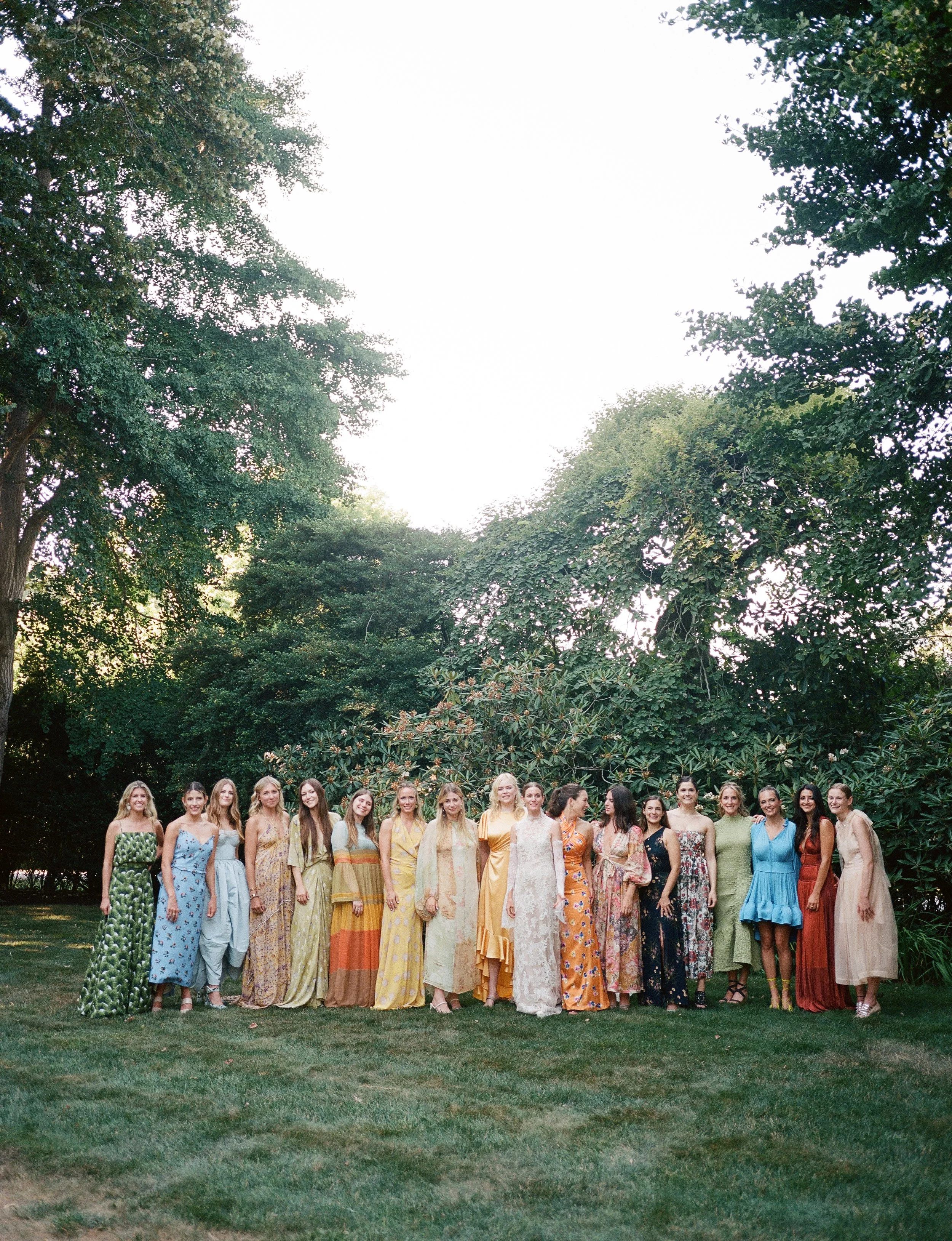 South Hampton, New York wedding party at private estate