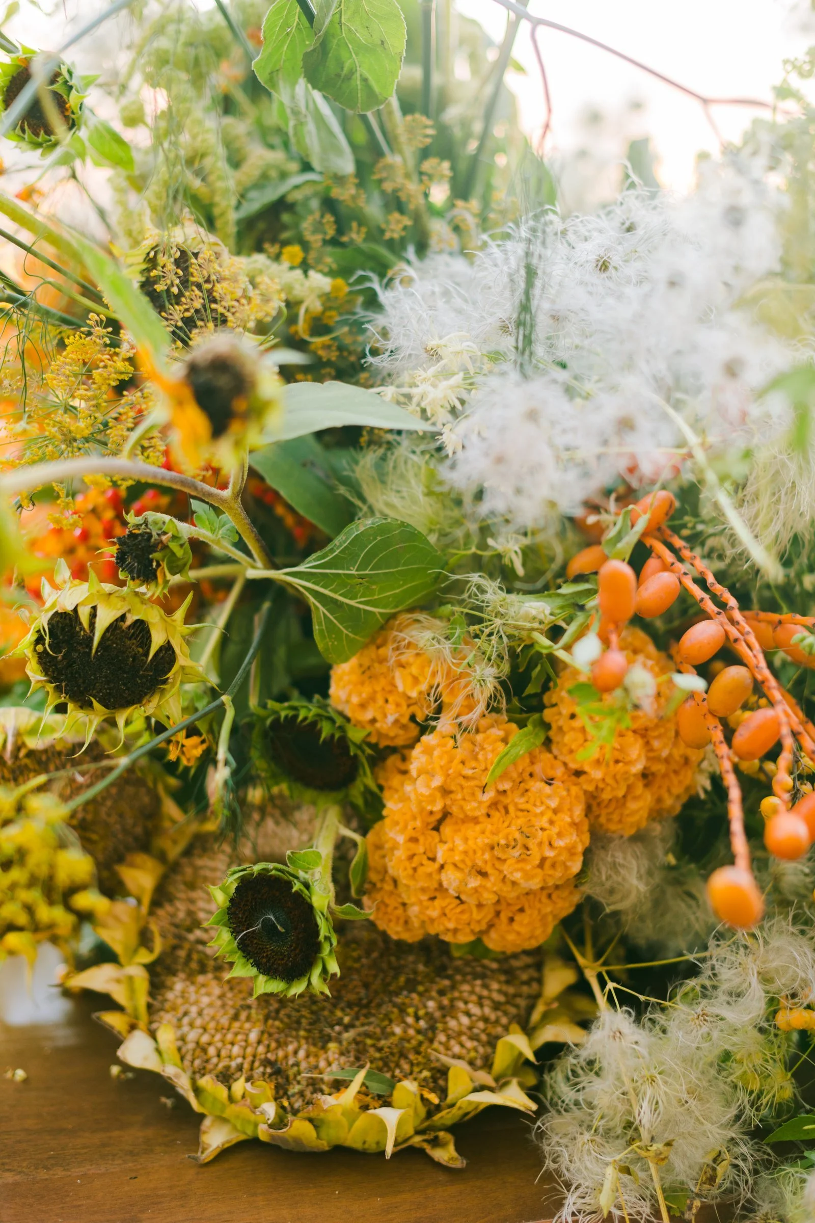 bash-please-utah-investor-community-summit-wildflower-sunflower-celosia-floral-arrangement-close-up-autumn-event-florals-utah.jpg