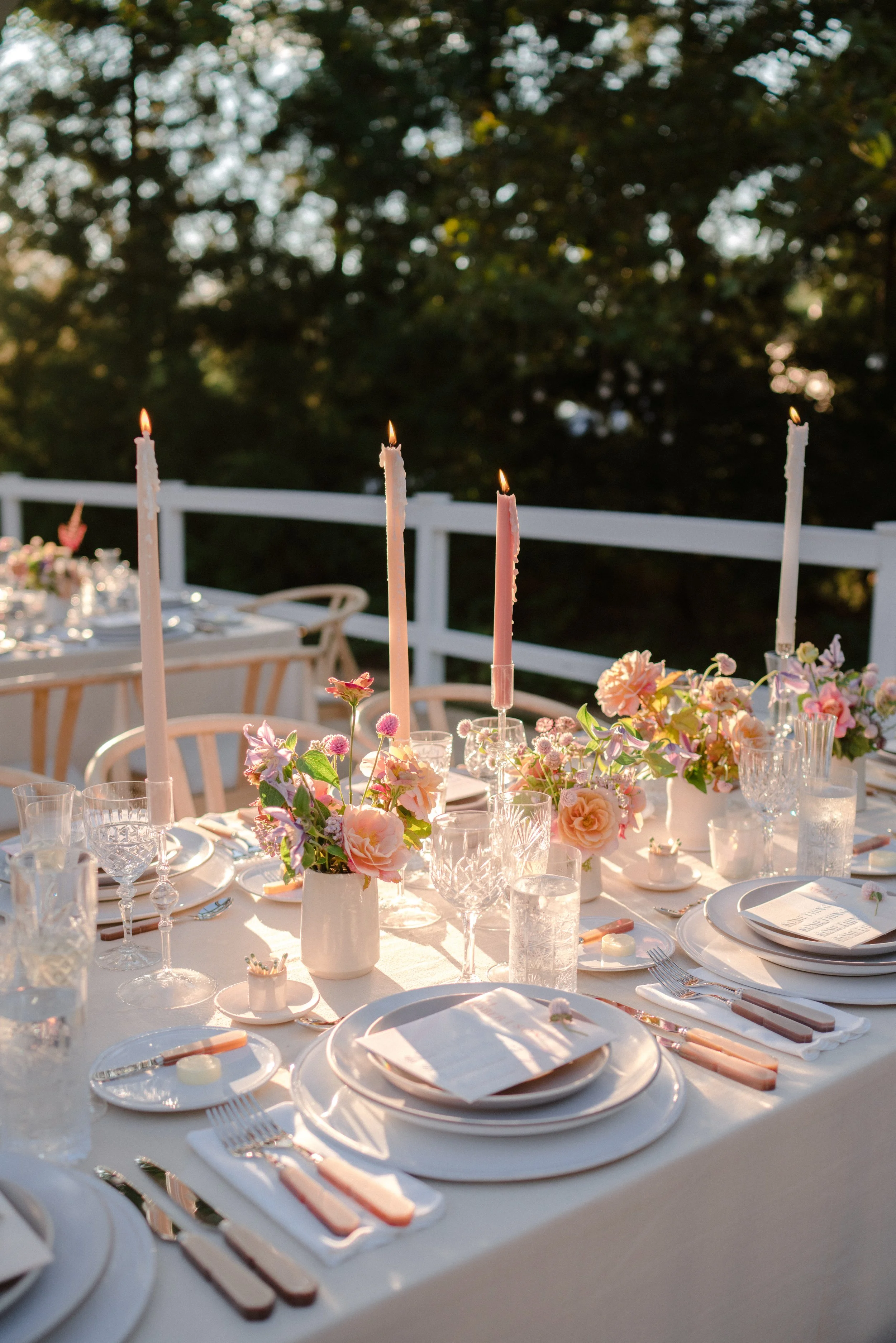 McLean, Virginia Summer Wedding tablescape produced by Bash Please