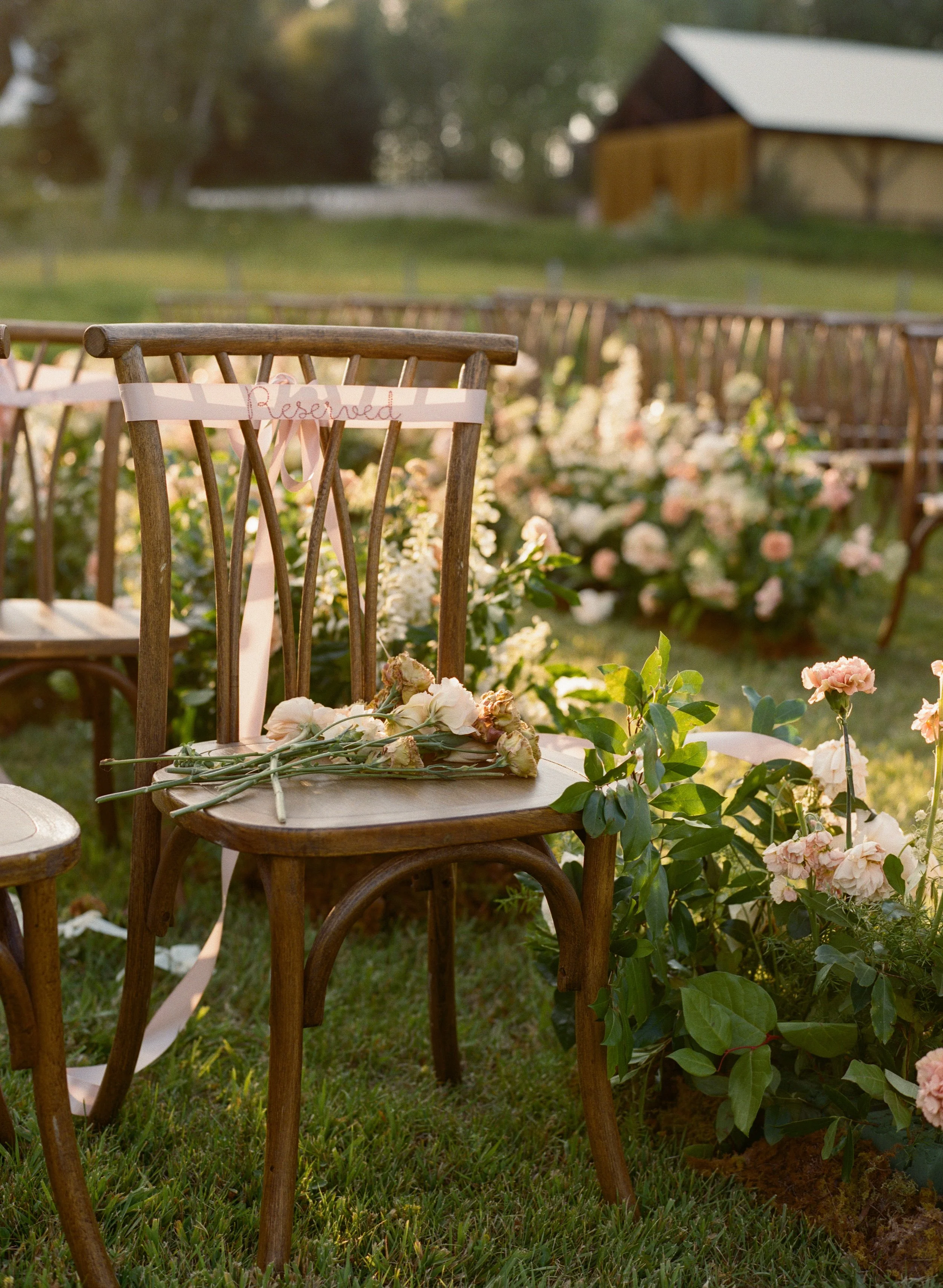 Romantic wedding ceremony in Whitefish, Montana designed by Bash Please