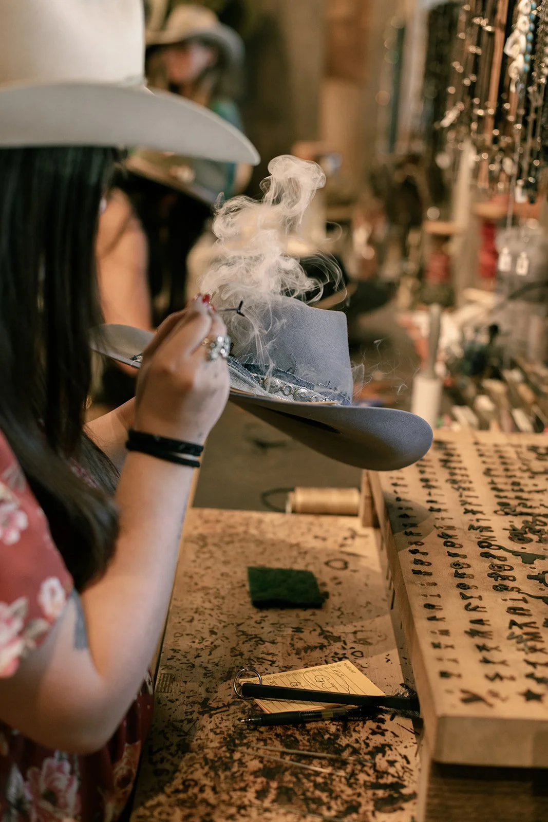 Custom cowboy hat guest experience activation in Montana