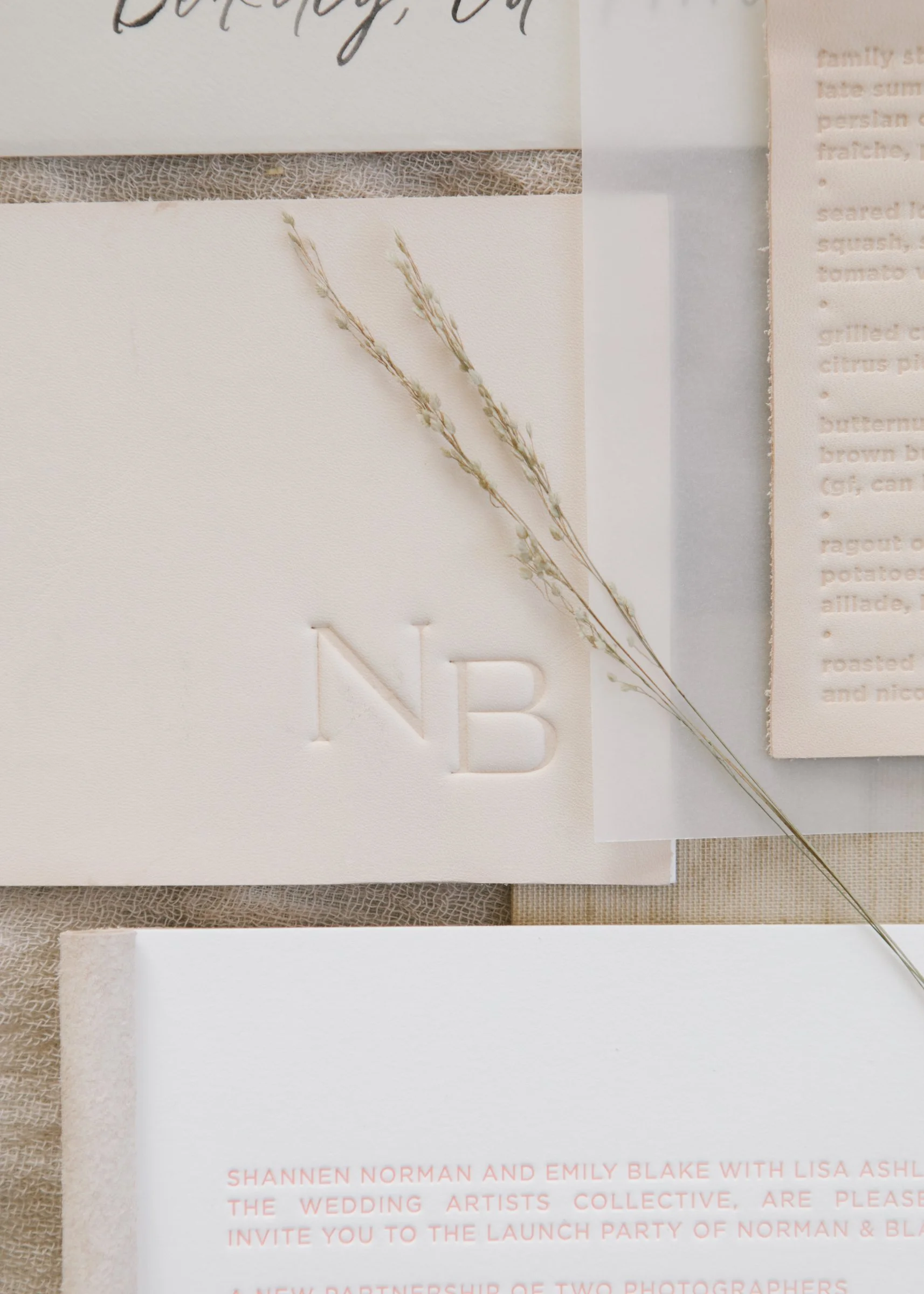norman-and-blake-launch-gathering-los-angeles-custom-embossed-leather-monogram-invitation-suite-vellum-dried-grass-launch-party-stationery.jpg