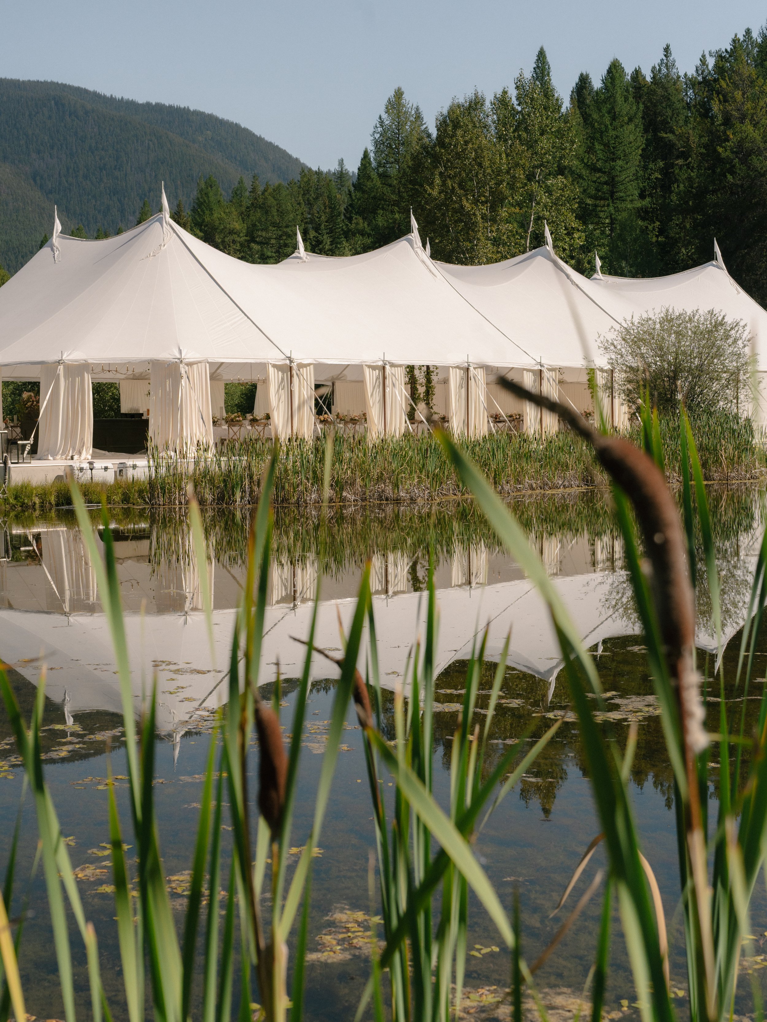 Custom tented wedding in Whitefish, Montana