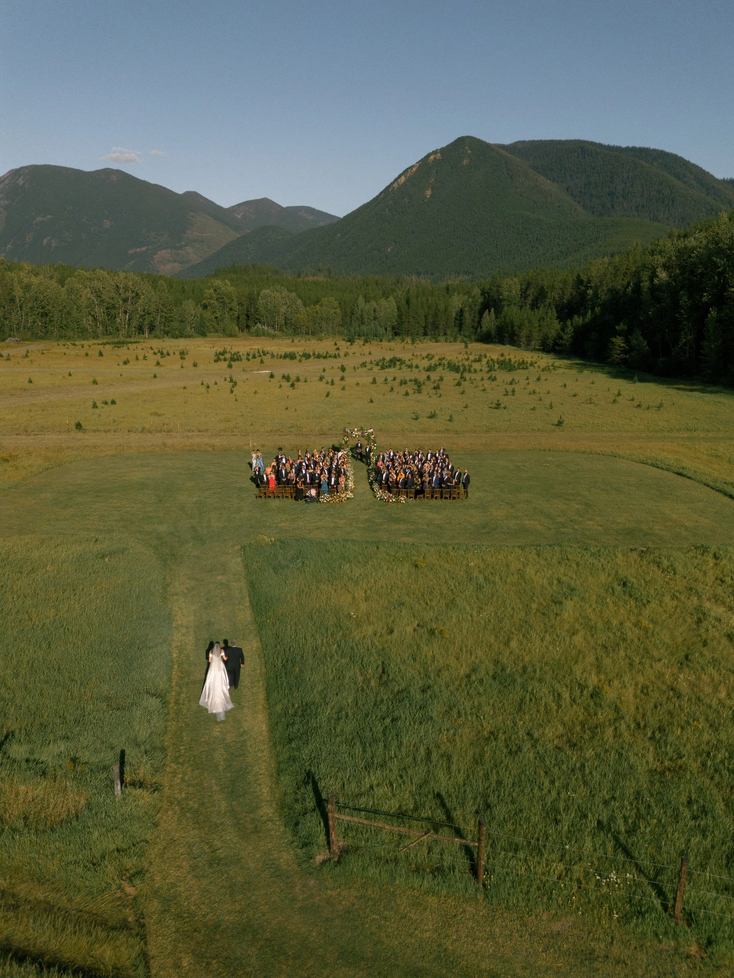 Montana wedding ceremony at a private estate