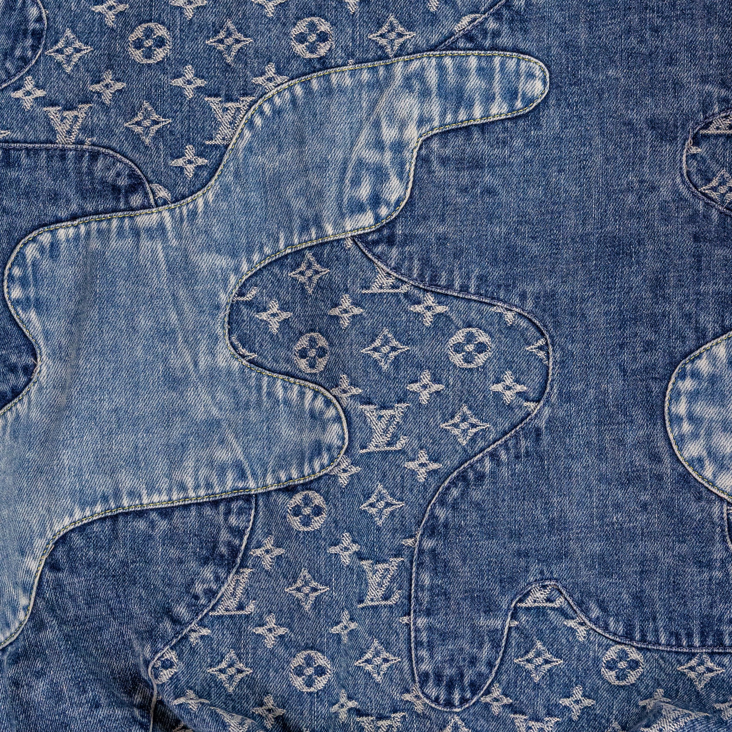 Louis Vuitton X Nigo Denim Patch Work Hooded Jacket-7.jpg