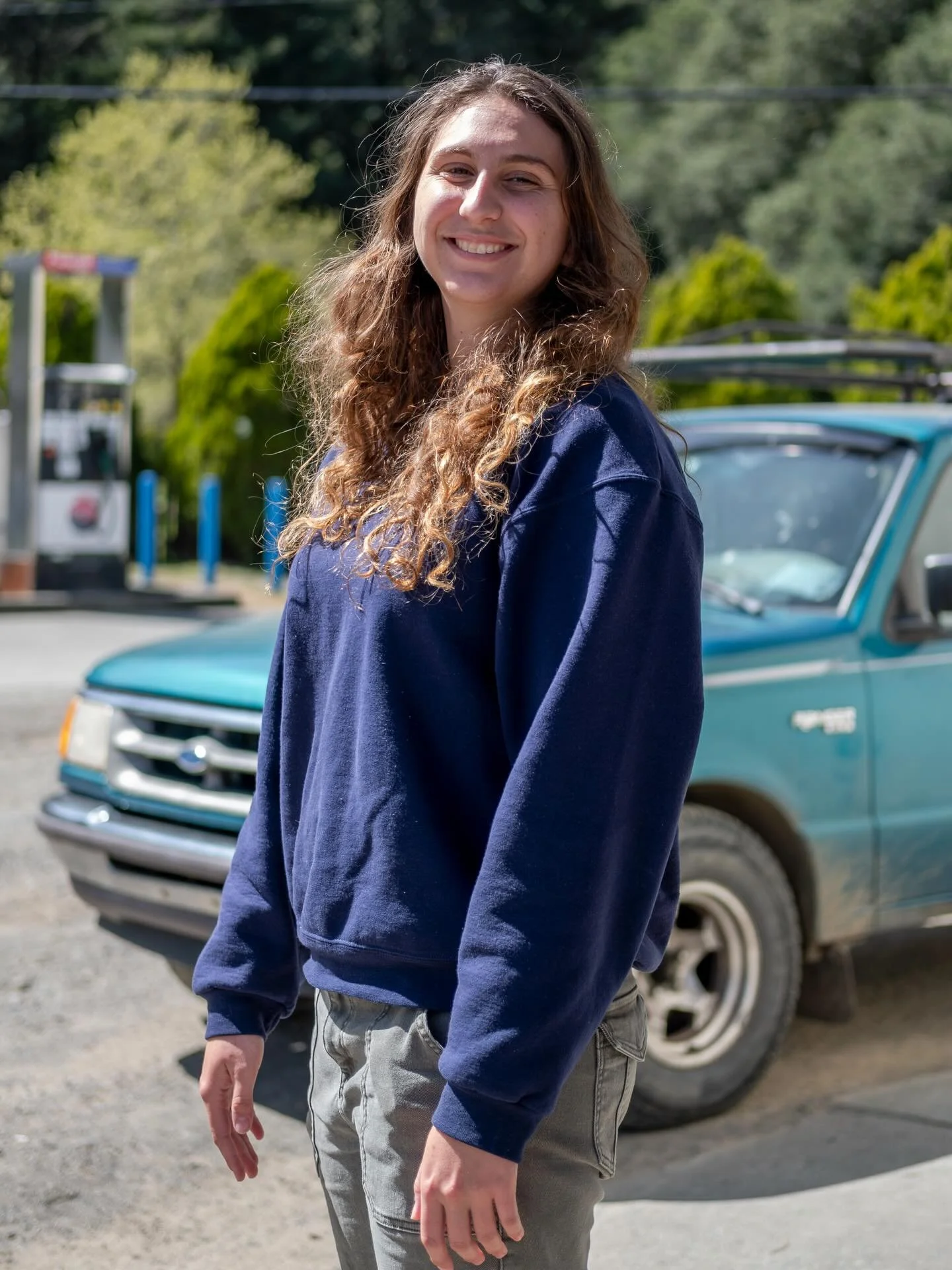 Bailey 2026, Piercy, CA 

Met Bailey at a Patriot Gas Mart on the way to Arcata. She was warming up a Jimmy Dean sandwich, and I asked where she found it. &ldquo;Oh, I have another one, do you want it?&rdquo; One of the best sandwiches I&rsquo;ve eve