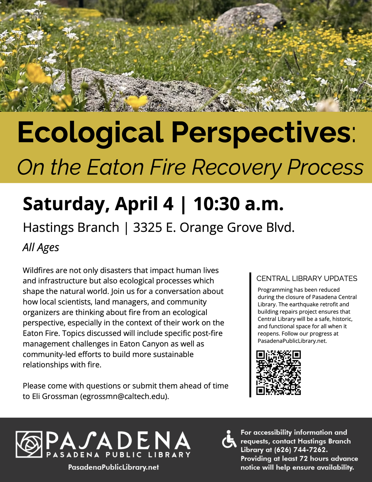 Ecological Perspectives on the Eaton Fire Recovery Process