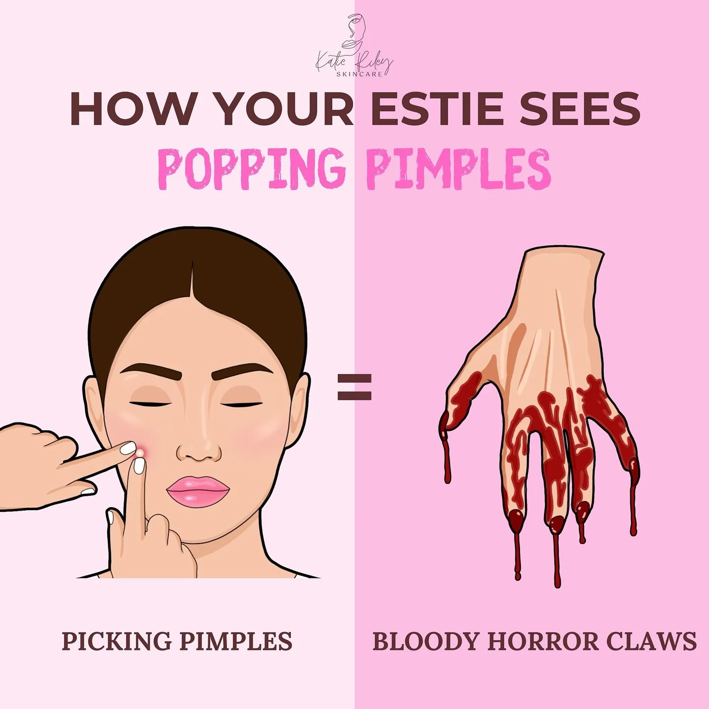 When you say &ldquo;I only popped one&rdquo; or &ldquo;I saw this skincare hack on TikTok,&rdquo; this is what I really see 👻

💅🏼 Hands on face = bloody horror claws
📱 Viral &ldquo;hack&rdquo; = cult ritual sacrifice scene

We love your enthusias