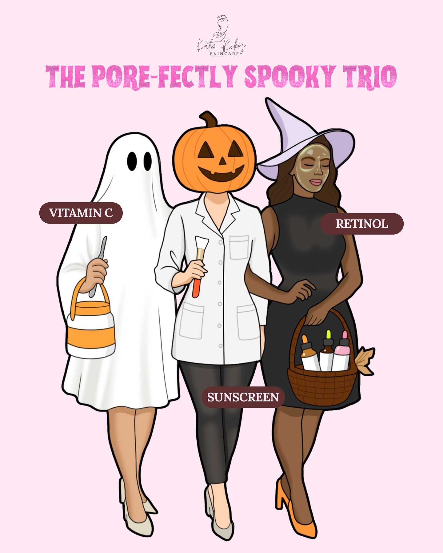 The PORE-fectly Spooky Trio 👻🎃🧙&zwj;♀️

No tricks, just treatments:
👻 Vitamin C for brightening
🎃 Sunscreen for protection
🧙&zwj;♀️ Retinol for renewal

Because glowing skin never goes out of season 💫

#katierileyskincare #scottsdaleacneexpert