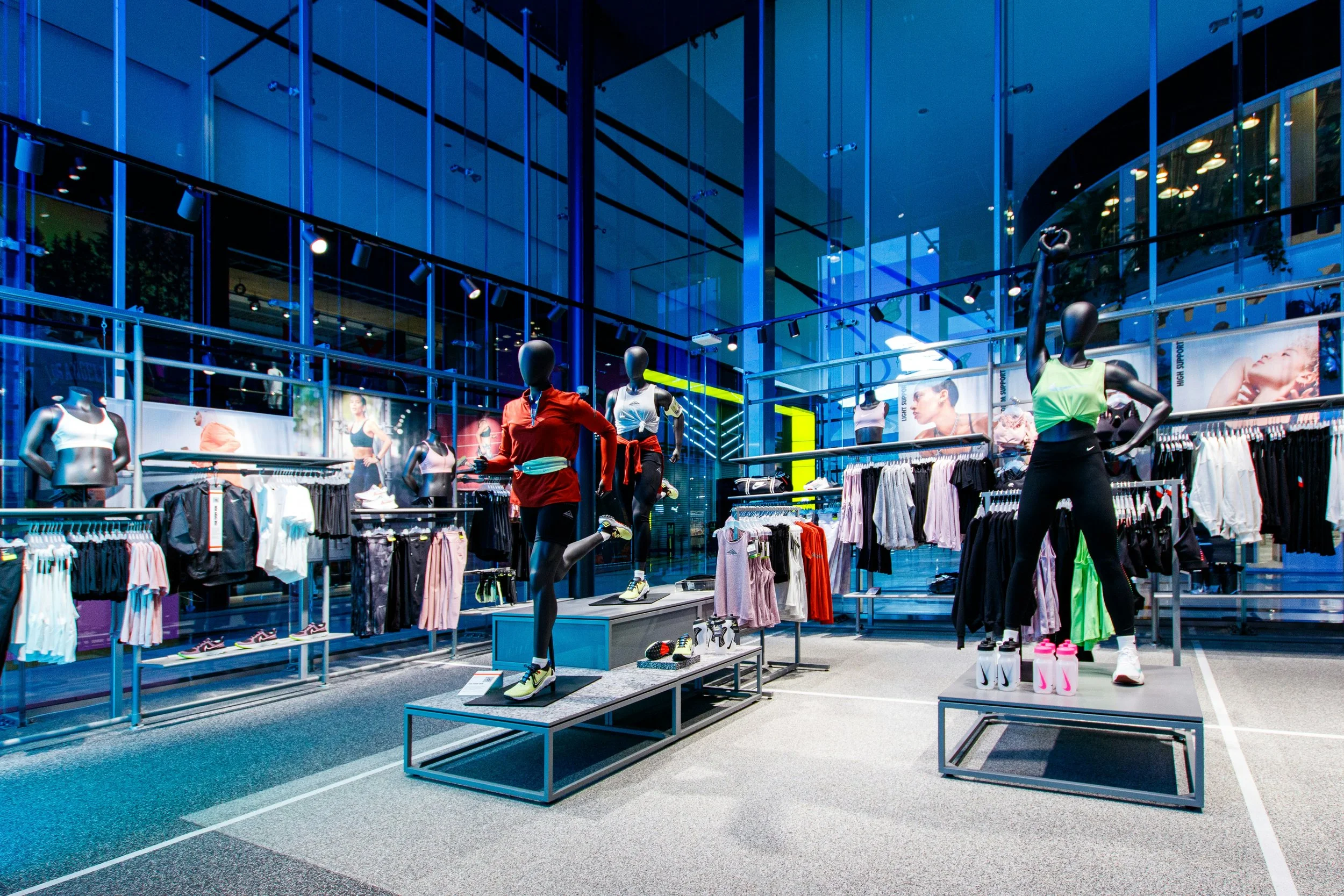 Interior of a Nike store