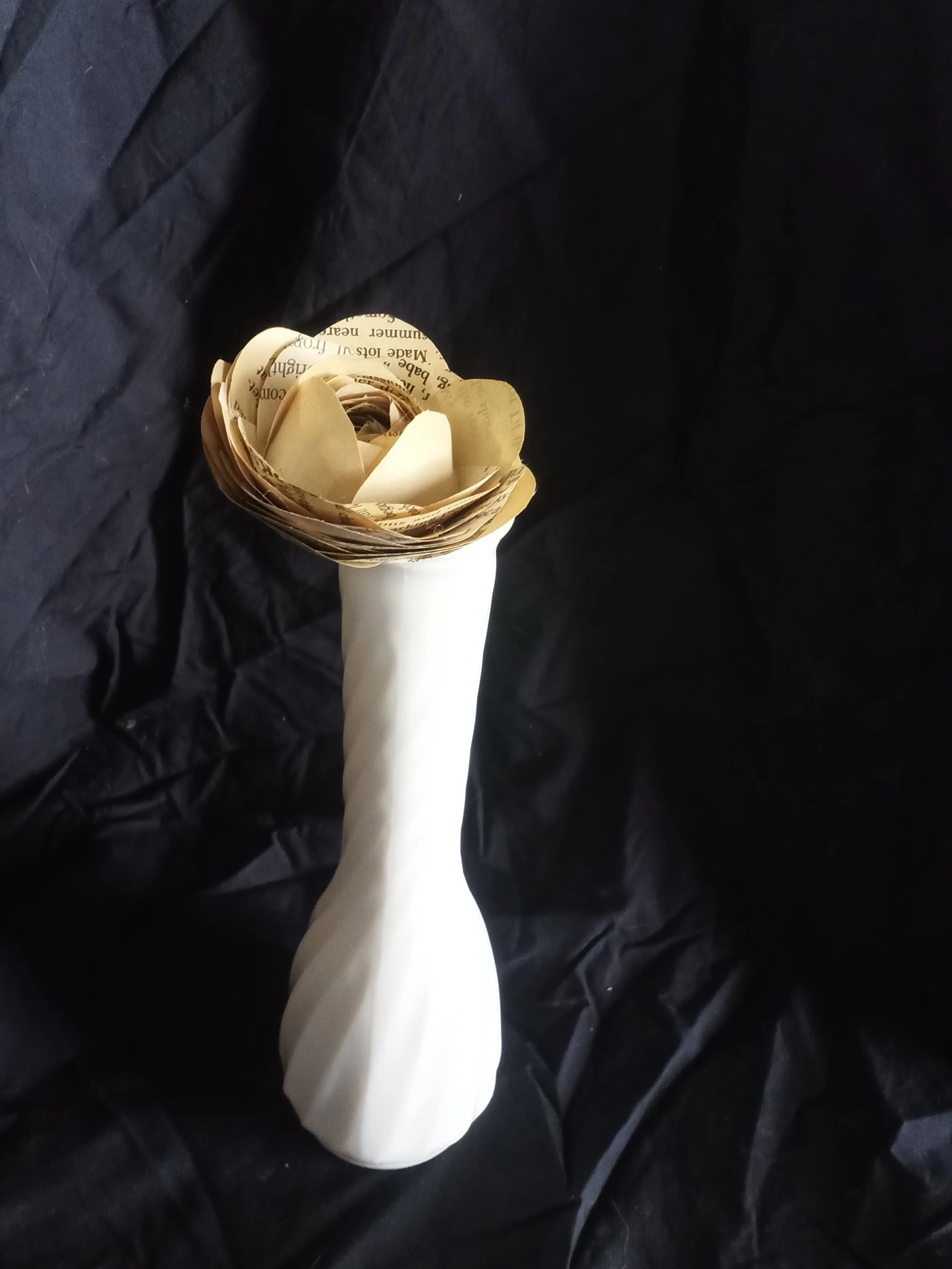 Single flower in Milk Glass vase