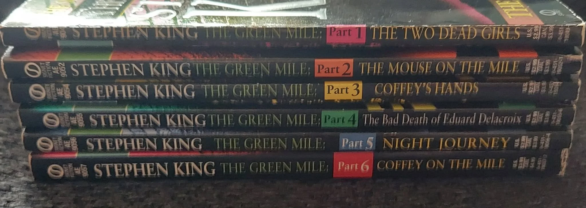 Green Mile Serial book Series (1-6) by Stephen King