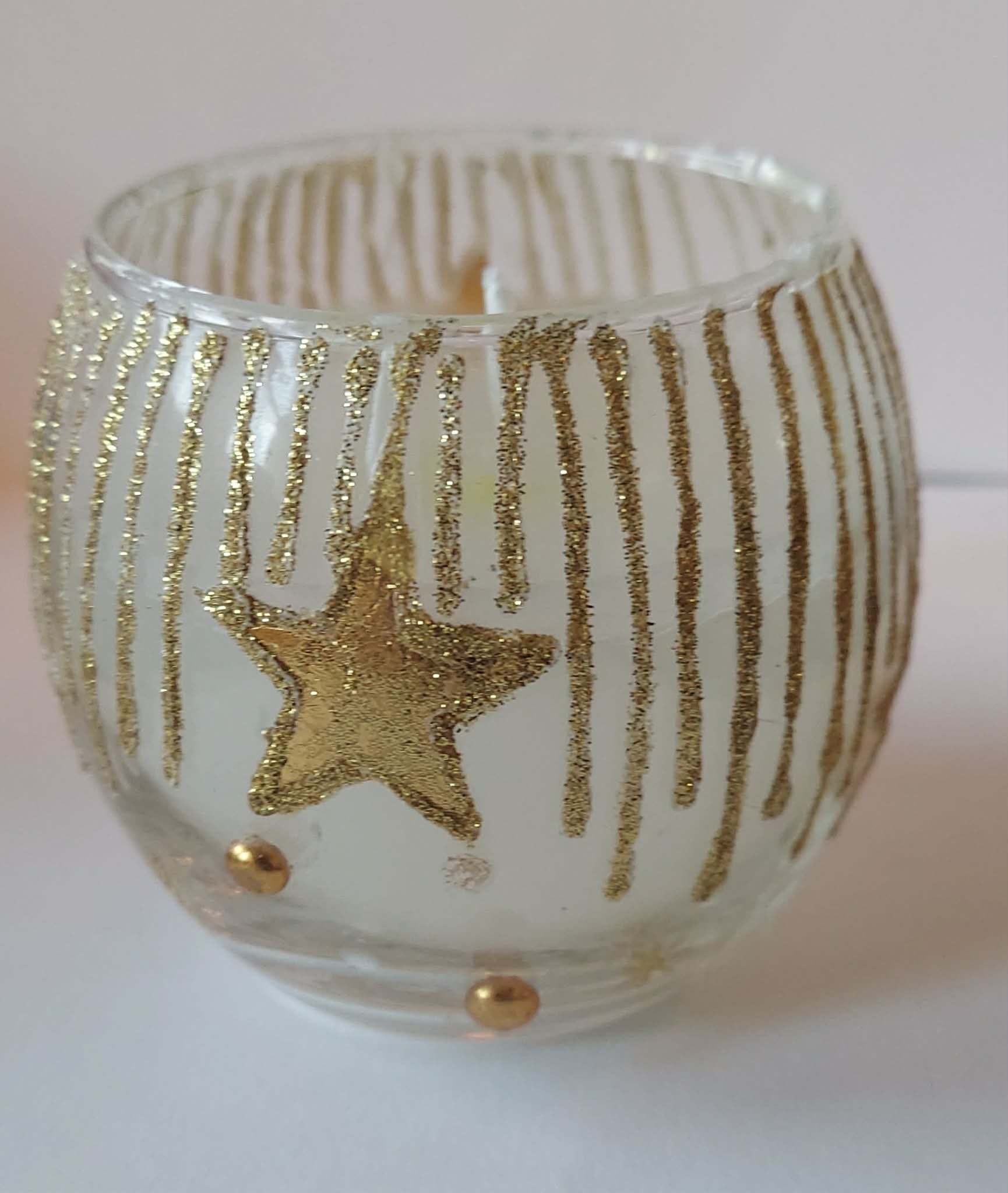 Gold Star Candle (Handcrafted)