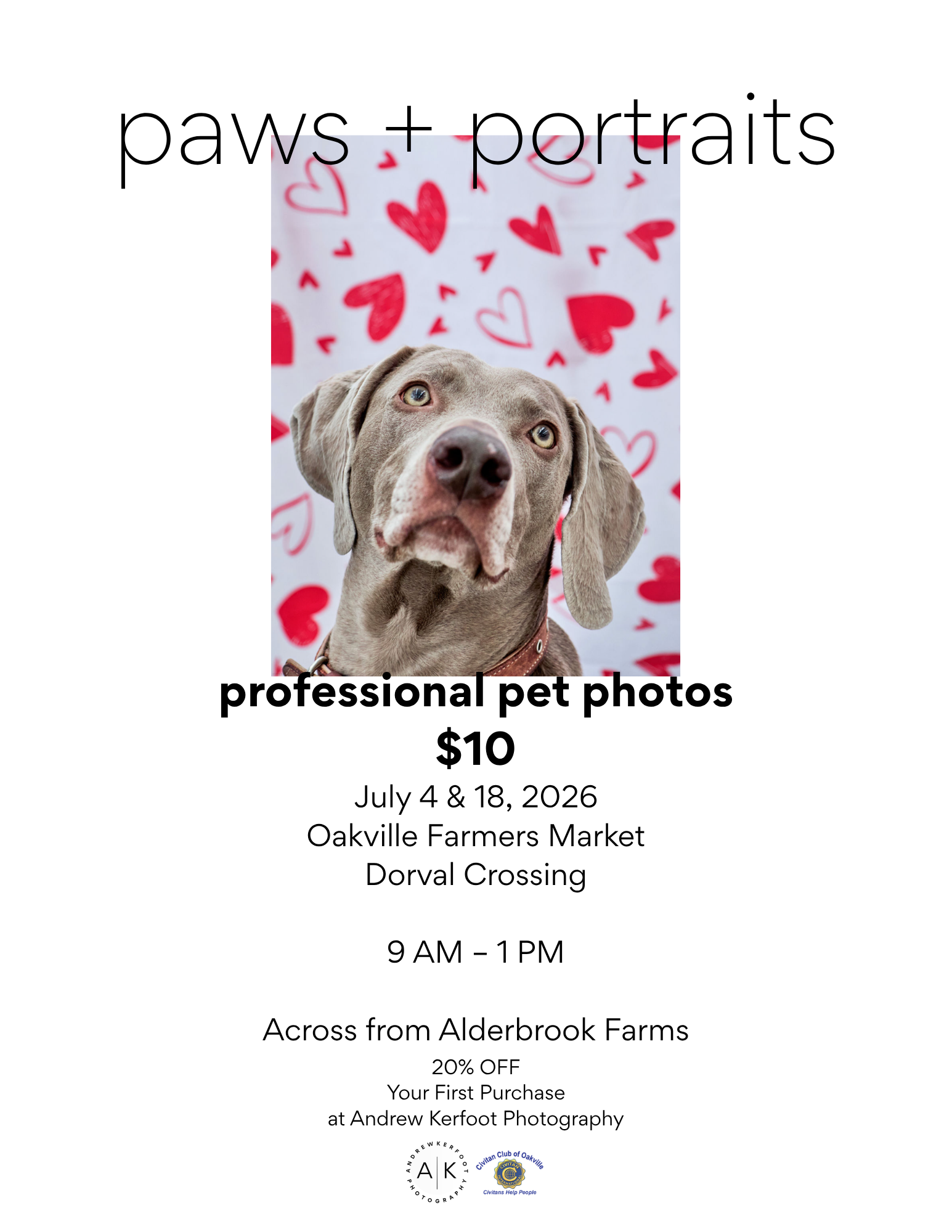 Pet Day at Oakville Farmers Market