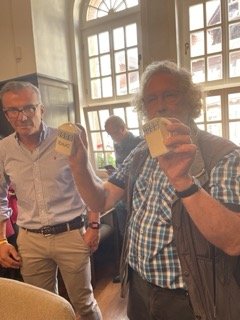 Reiner presenting a family gift