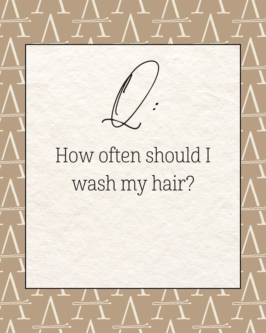 Today we&rsquo;re answering another question we get all the time: How often should I wash my hair? Swipe for a stylist approved answer! 🖤