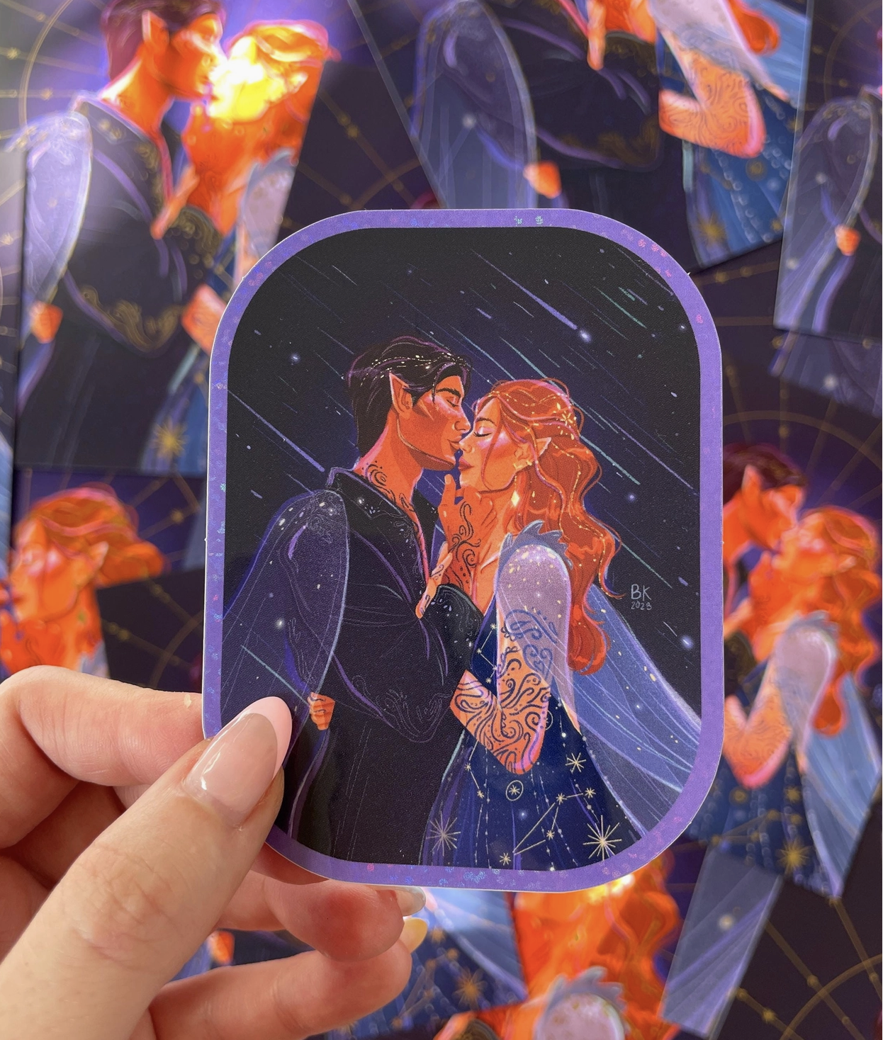 Feyre and Rhysand Bound By Starlight Sticker