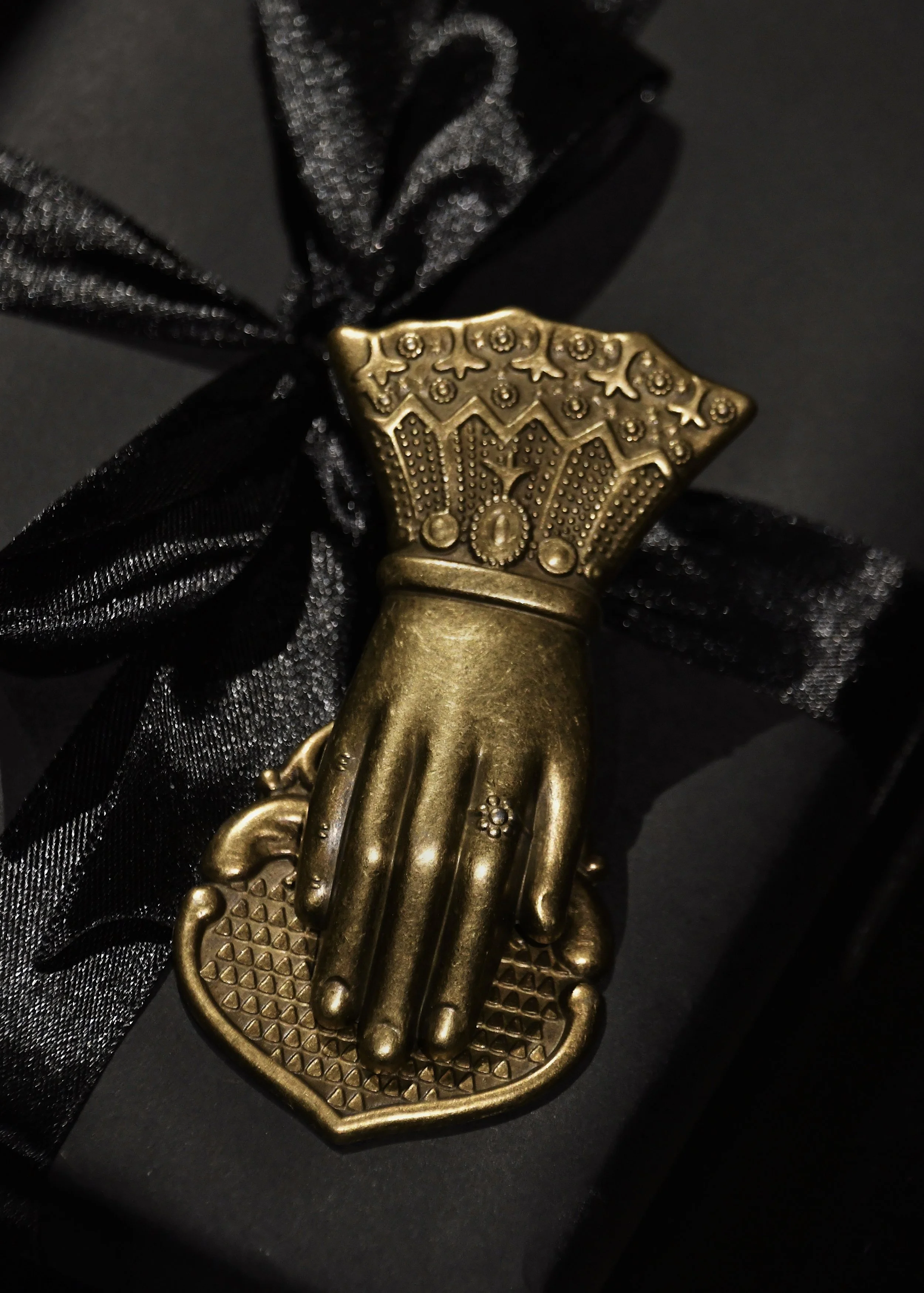 Victorian Brass Hand Clip