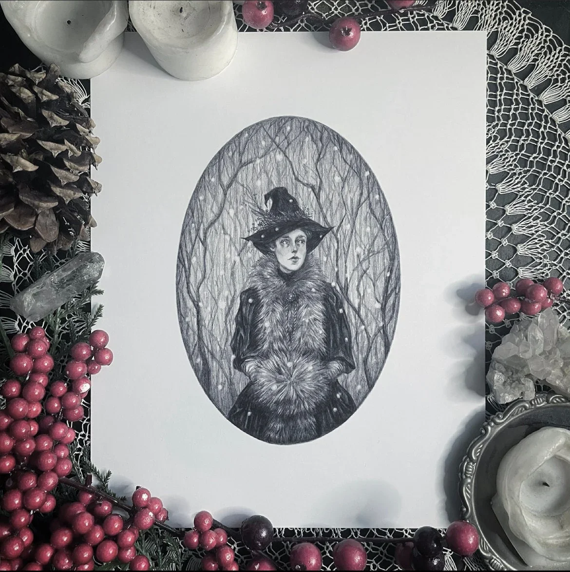 Winter Witch Art Print