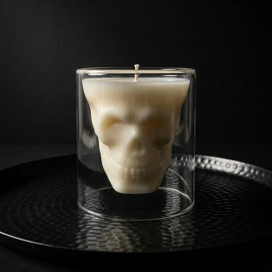Magic Spell Skull Candle