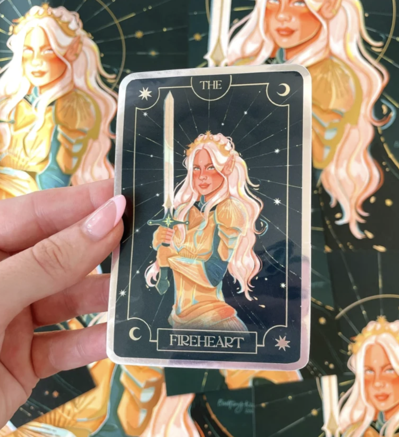 Aelin The Fire Heart Tarot Card Sticker