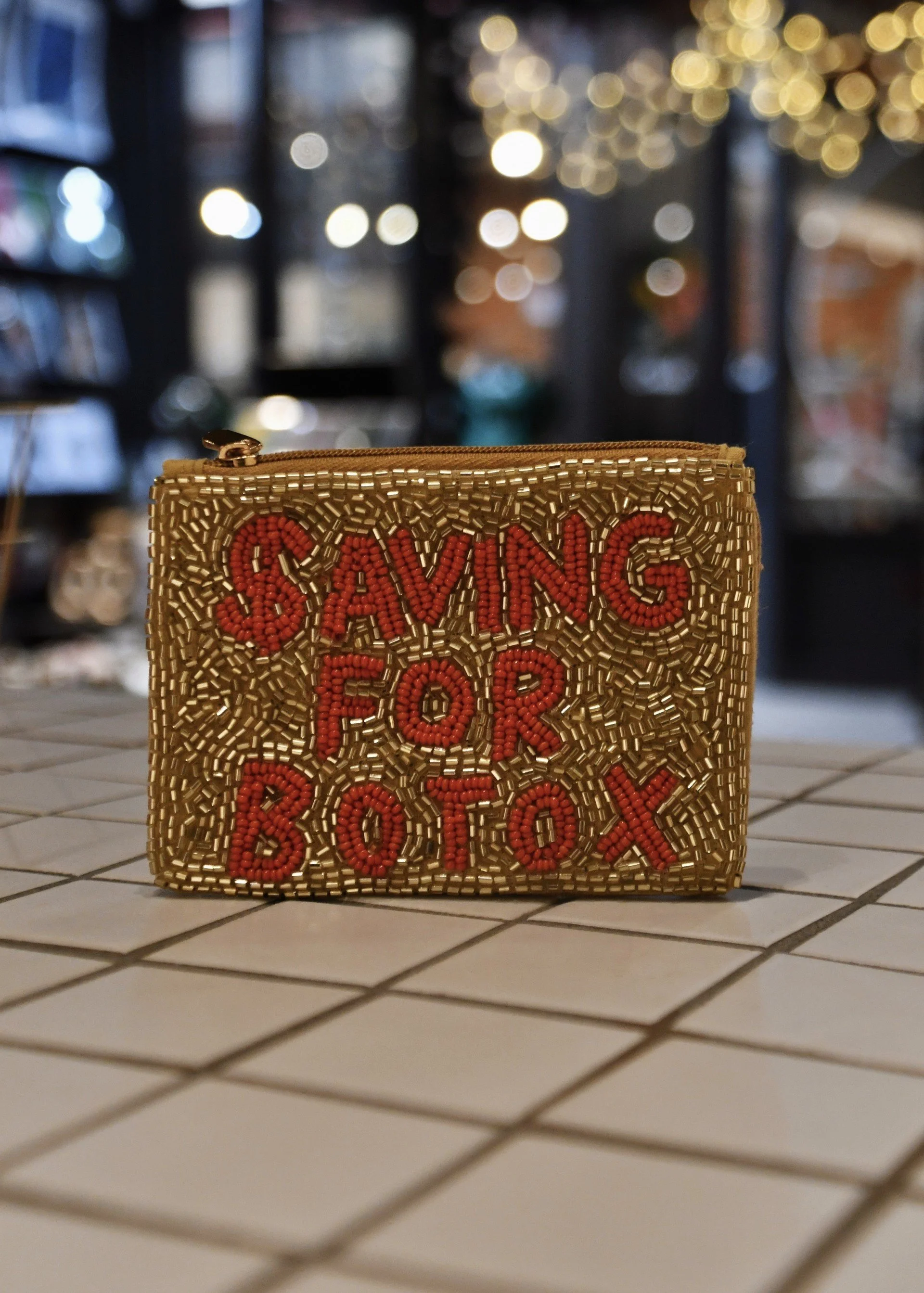 Saving For Botox Beaded Coin Purse