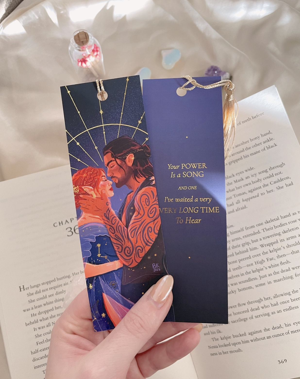 Nesta and Cassian Gold Foil Bookmark