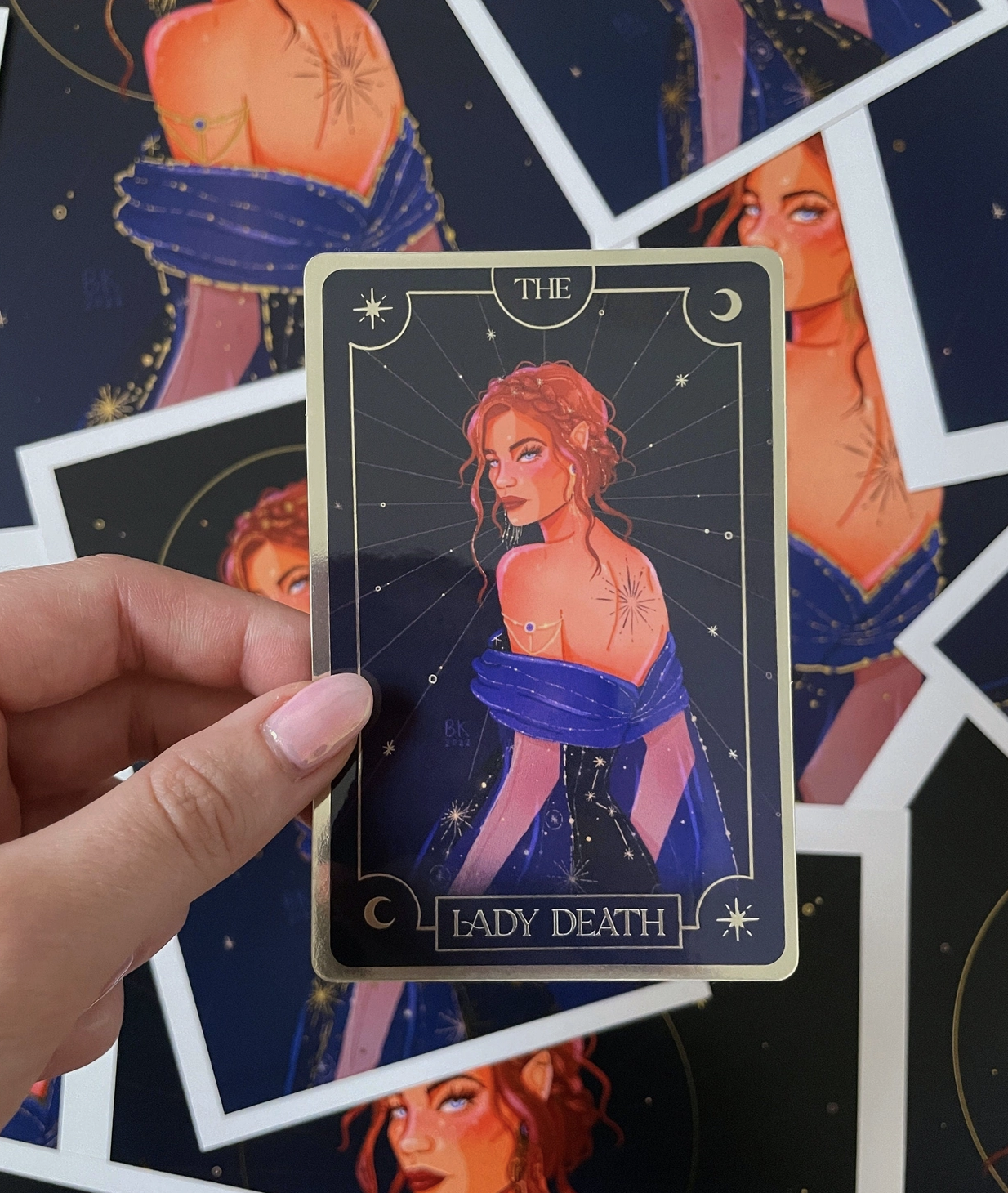 Nesta Lady Death Tarot Card Sticker