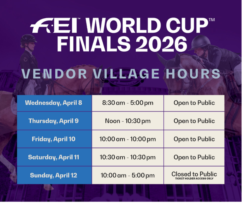 Amazing Shopping, Entertainment and Fun to be Featured with World-Class Competition at FEI World Cup™ Finals 2026 in Fort Worth