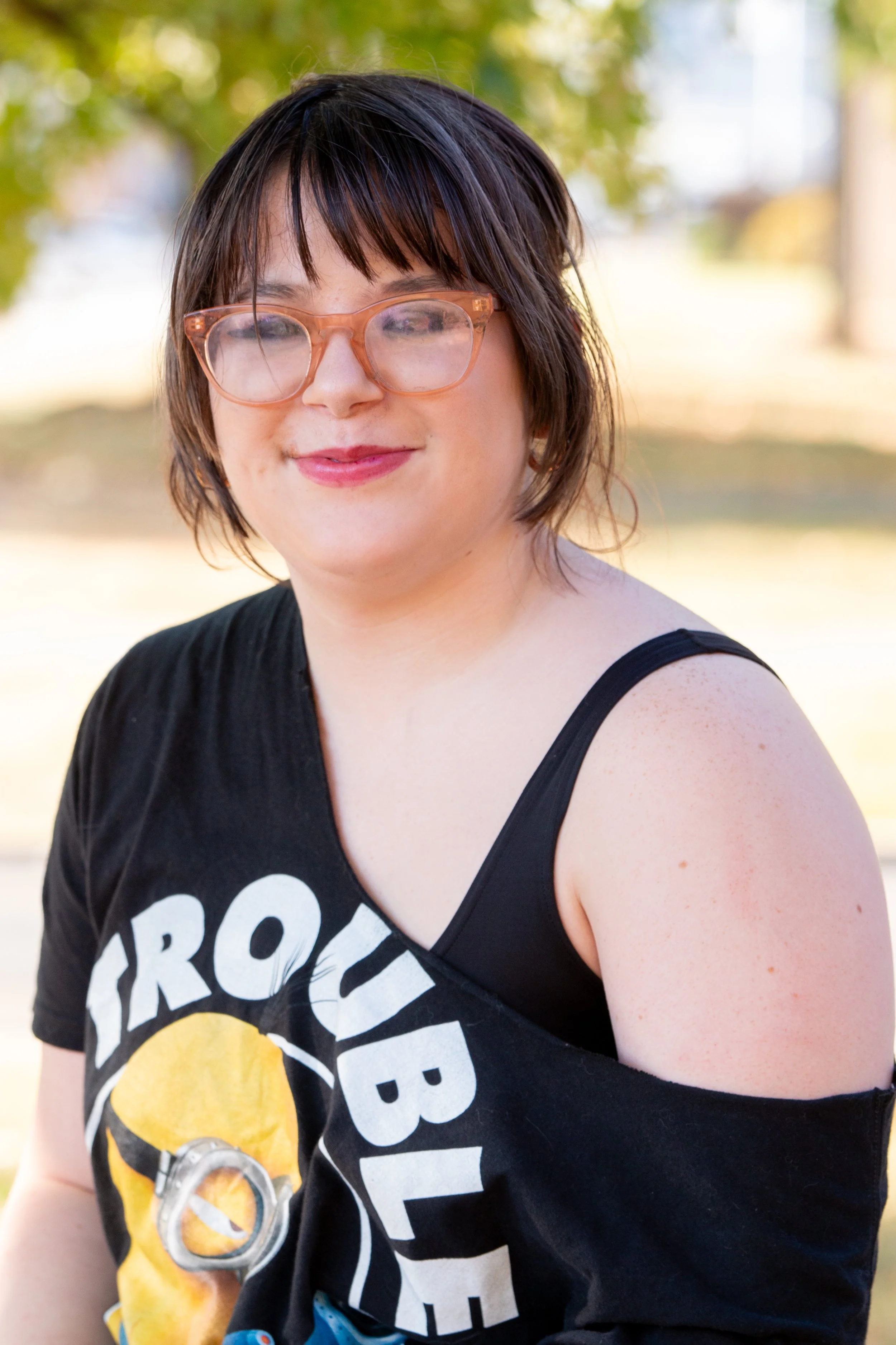 Student school picture day portrait with natural outdoor lighting in Cincinnati