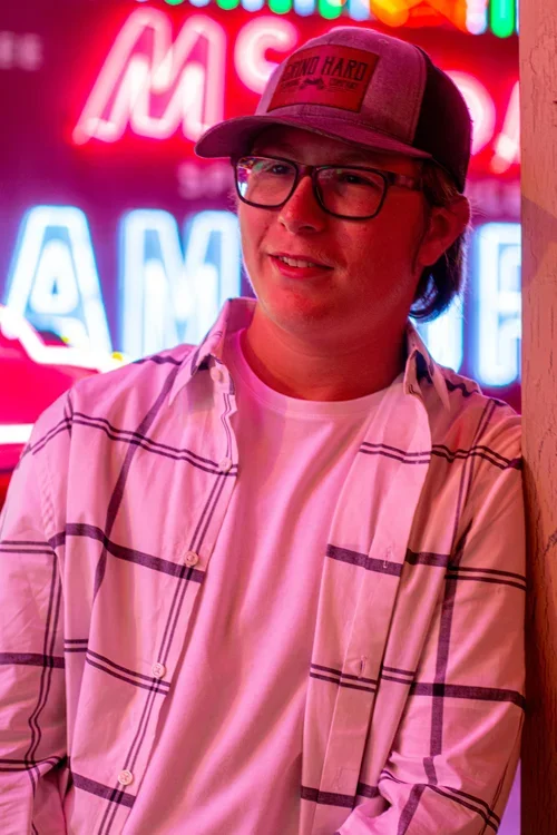 Creative senior portrait showcasing personality and style during a 90 minute session at Say Yes to Jess in Cincinnati