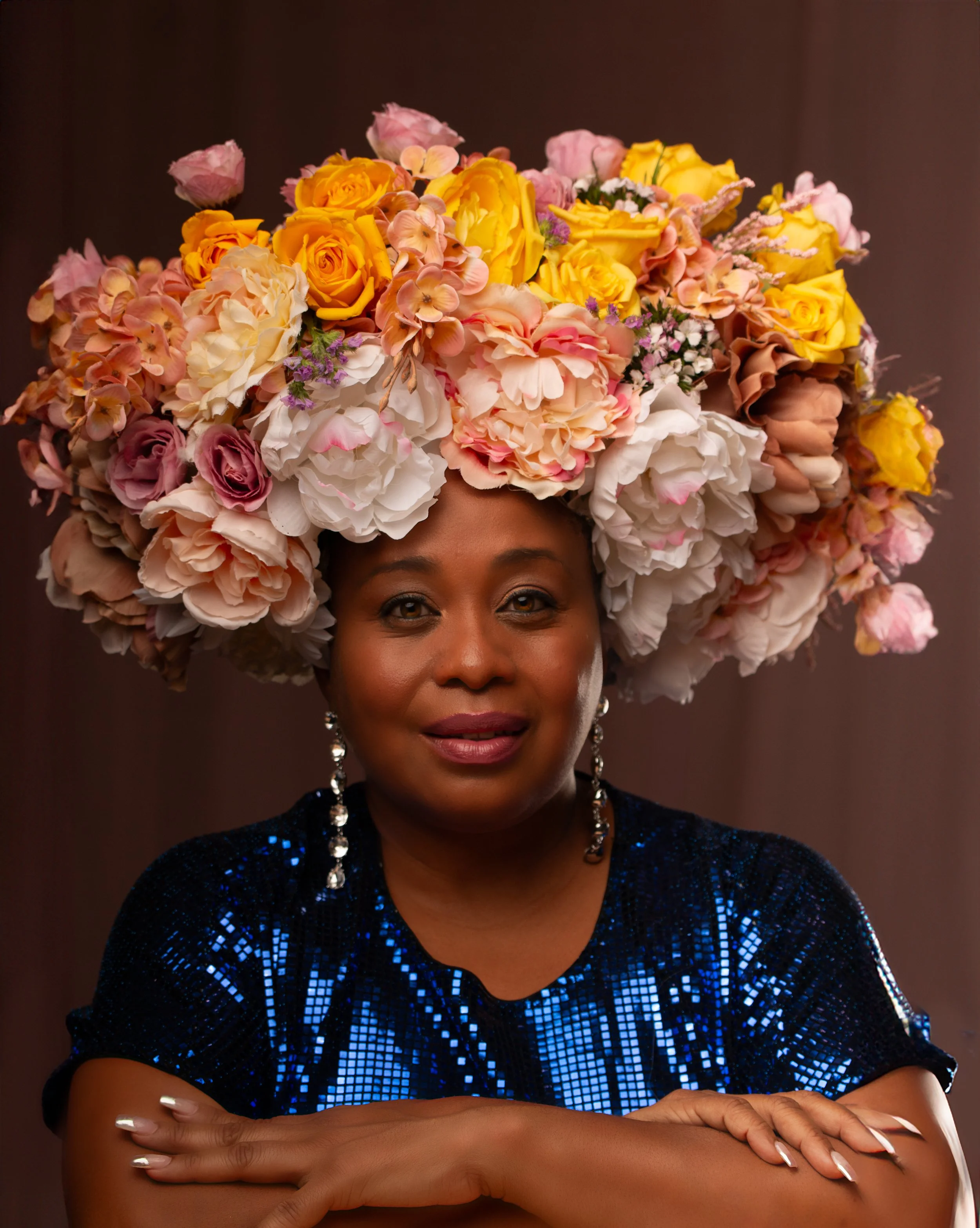 Beautiful woman celebrating herself during a body confidence photoshoot at Say Yes to Jess photography studio in Cincinnati Ohio