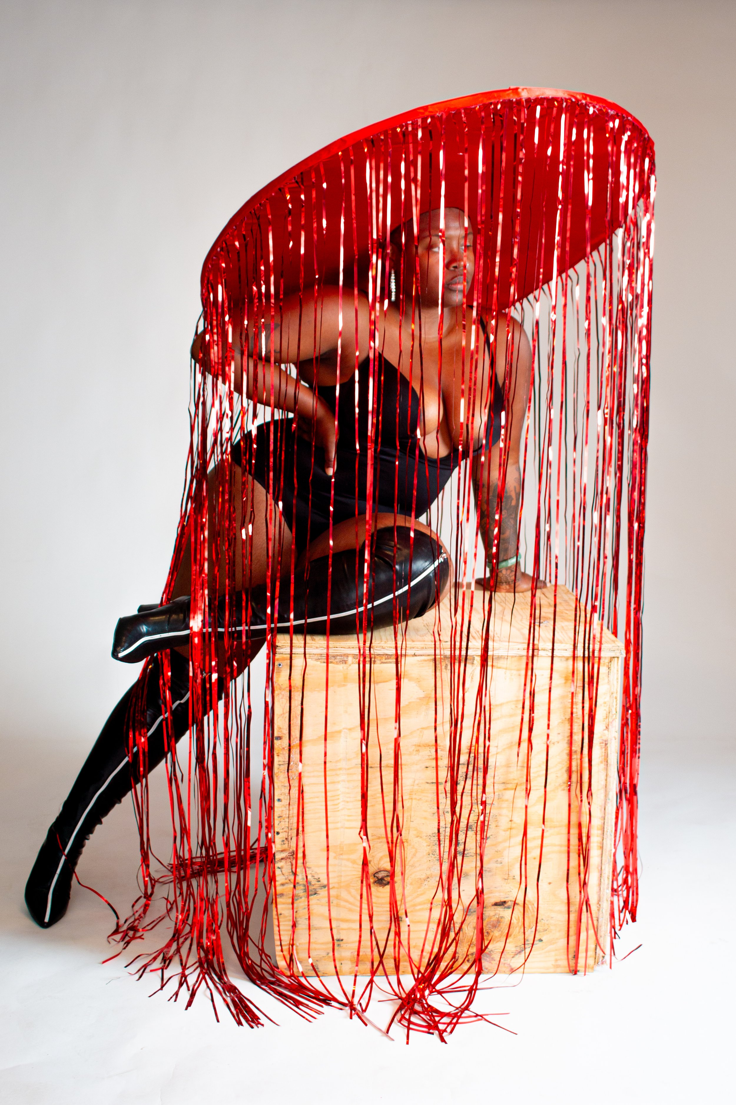 Woman feeling confident and powerful during a women's empowerment photoshoot at Say Yes to Jess photography studio in Cincinnati