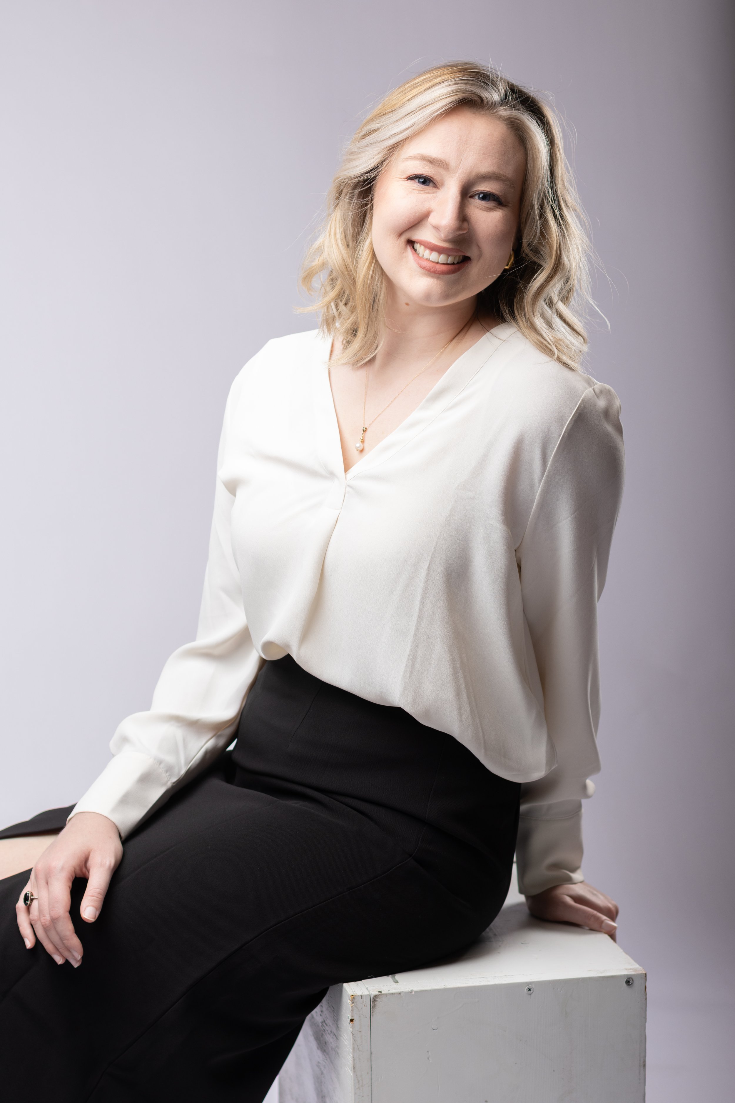 Professional portrait headshot with bold styling at Say Yes to Jess headshot photography studio in Cincinnati Ohio