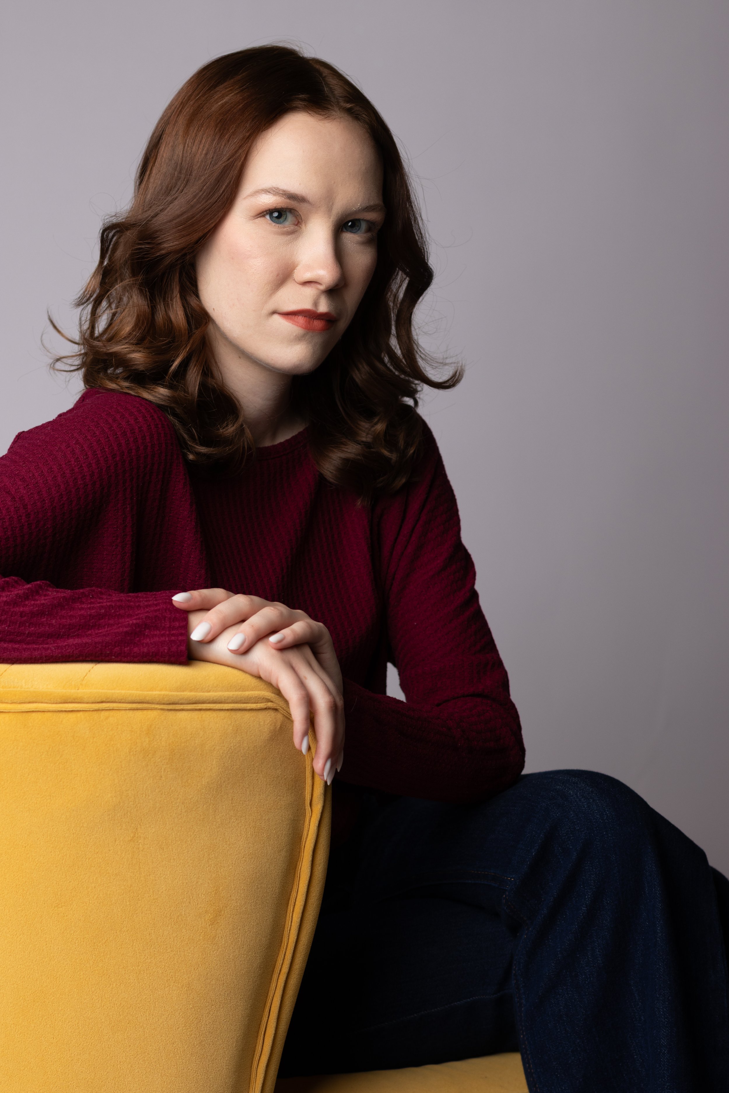 Creative acting professional headshot with multiple backdrop options at Say Yes to Jess headshot studio in Cincinnati