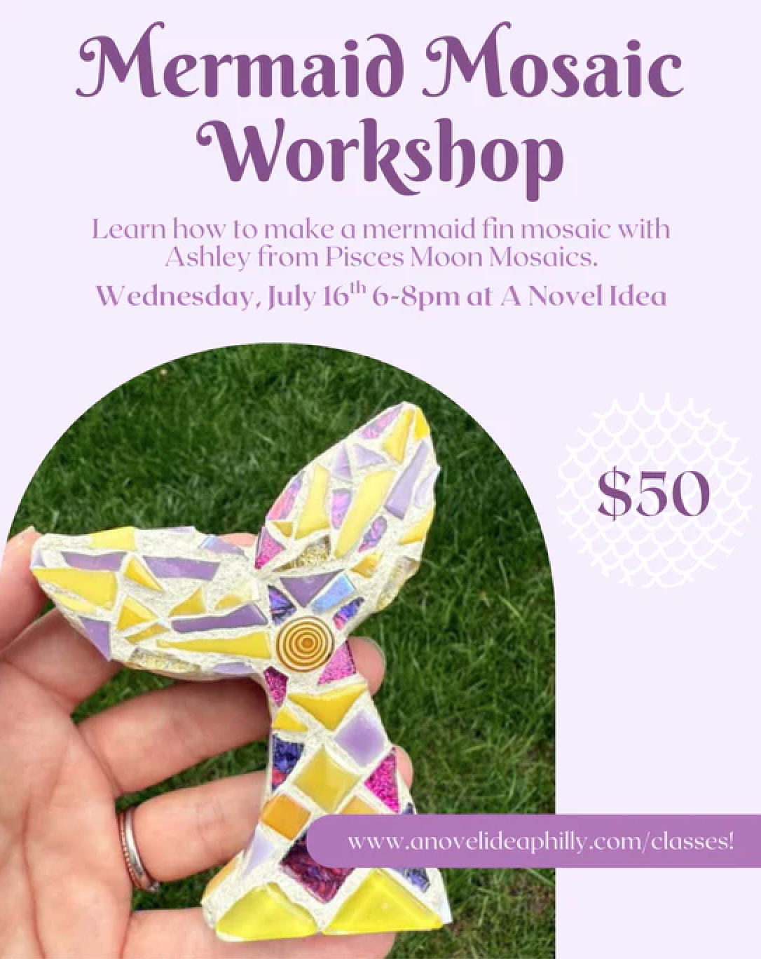 A Novel Idea - Mermaid Mosaic Workshop