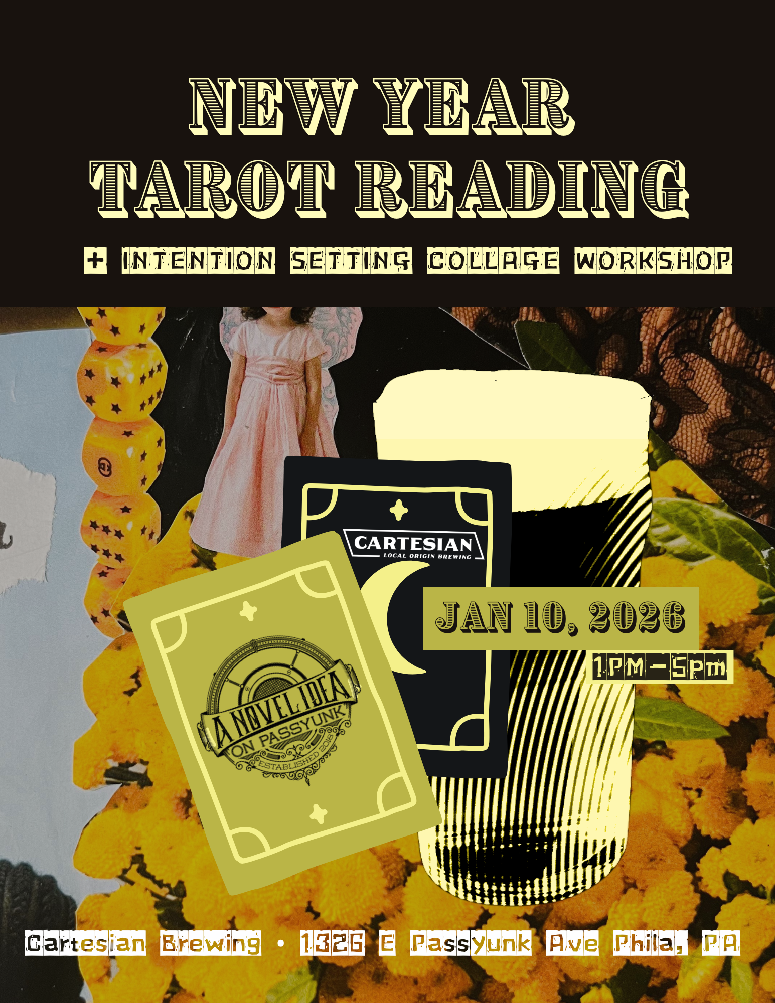 Cartesian Brewing/A Novel Idea - New Year Tarot Reading + Intention Setting Collage Workshop at Cartesian Brewing