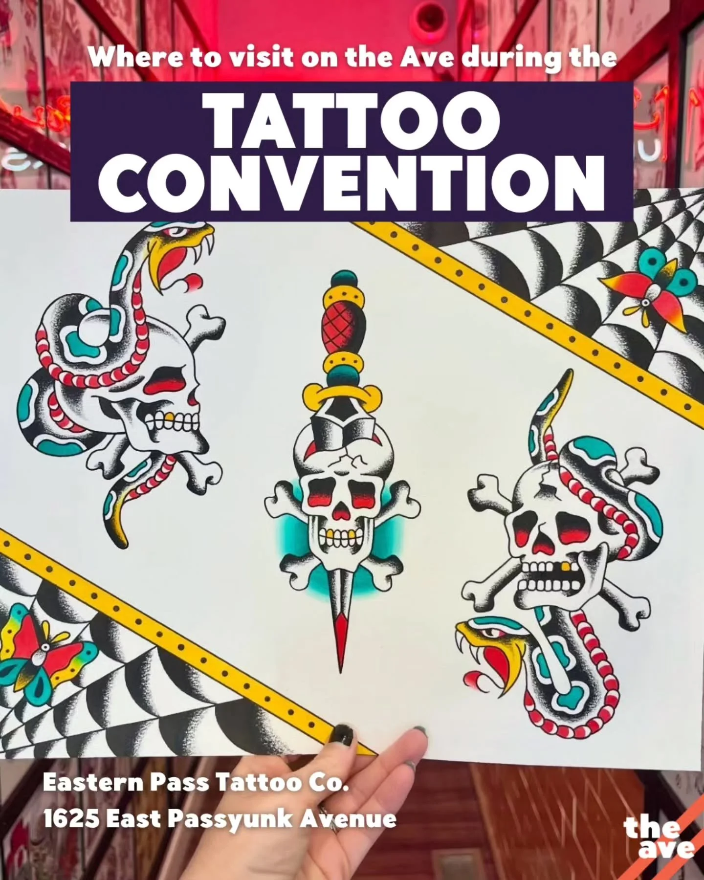 Who's headed to the @philadelphiatattoofestival this weekend?? 💫😋 Grab a meal, get some flash tats, shop for records, and stay warm - all on @eastpassyunk!

Here's a few spots we recommend: 👇
✍️ Y'all want a tattoo?? Swing by @easternpasstattoo &a