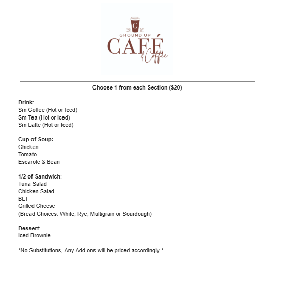 Ground Up Cafe and Coffee