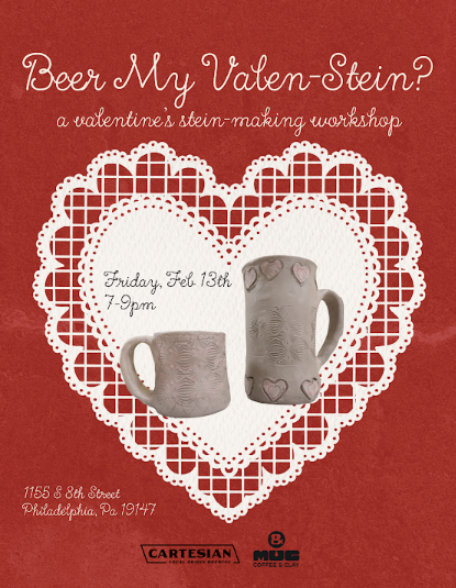 Mug Coffee & Clay - "Beer My Valen-Stein?" - A Ceramic Stein-Making Workshop