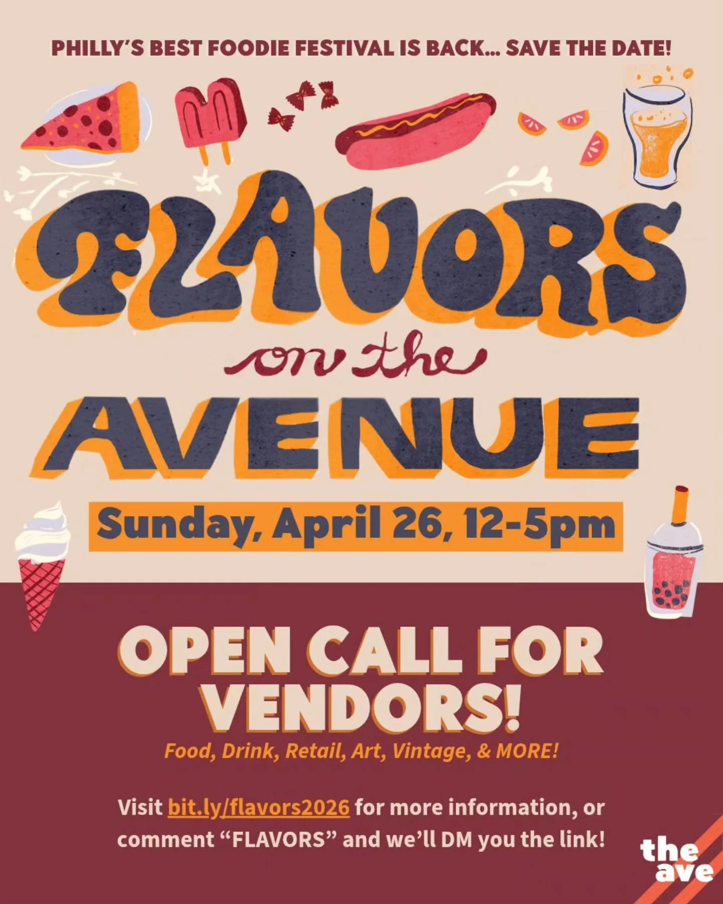 Philly's favorite foodie festival is BACK! ❗🫨❗ Stroll down to @eastpassyunk this spring &amp; sample Philly&rsquo;s best eats! 🍽️

Flavors on the Avenue showcases top neighborhood restaurants &amp; small businesses with a 5 block pedestrian street 