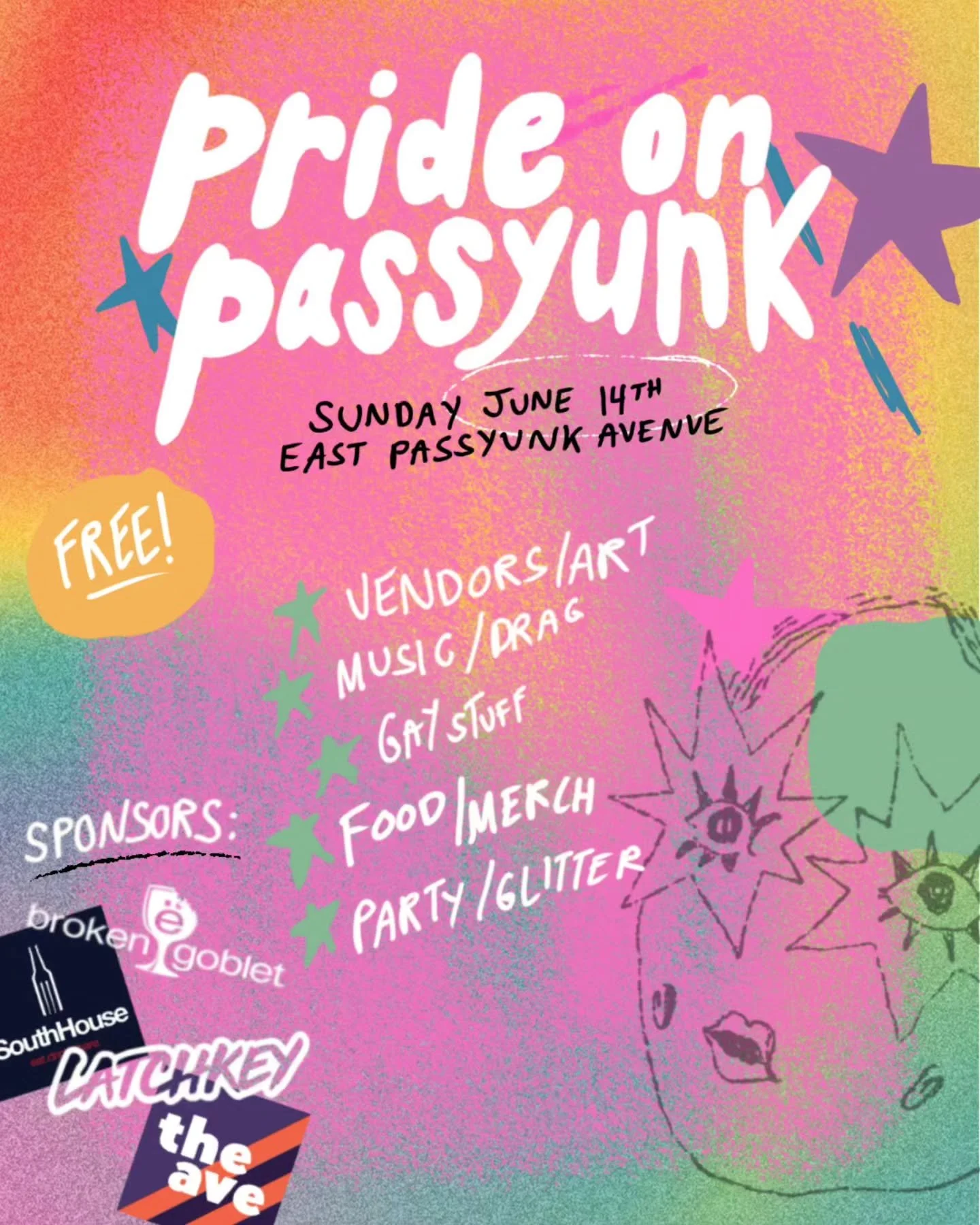 Pride on Passyunk is hitting the Ave! 🌈🏙️ Presented by @prideonpassyunk &amp; @spellbound_studio, this second annual event is a grassroots celebration inviting neighbors, visitors, and local businesses to center queer visibility this Pride month!

